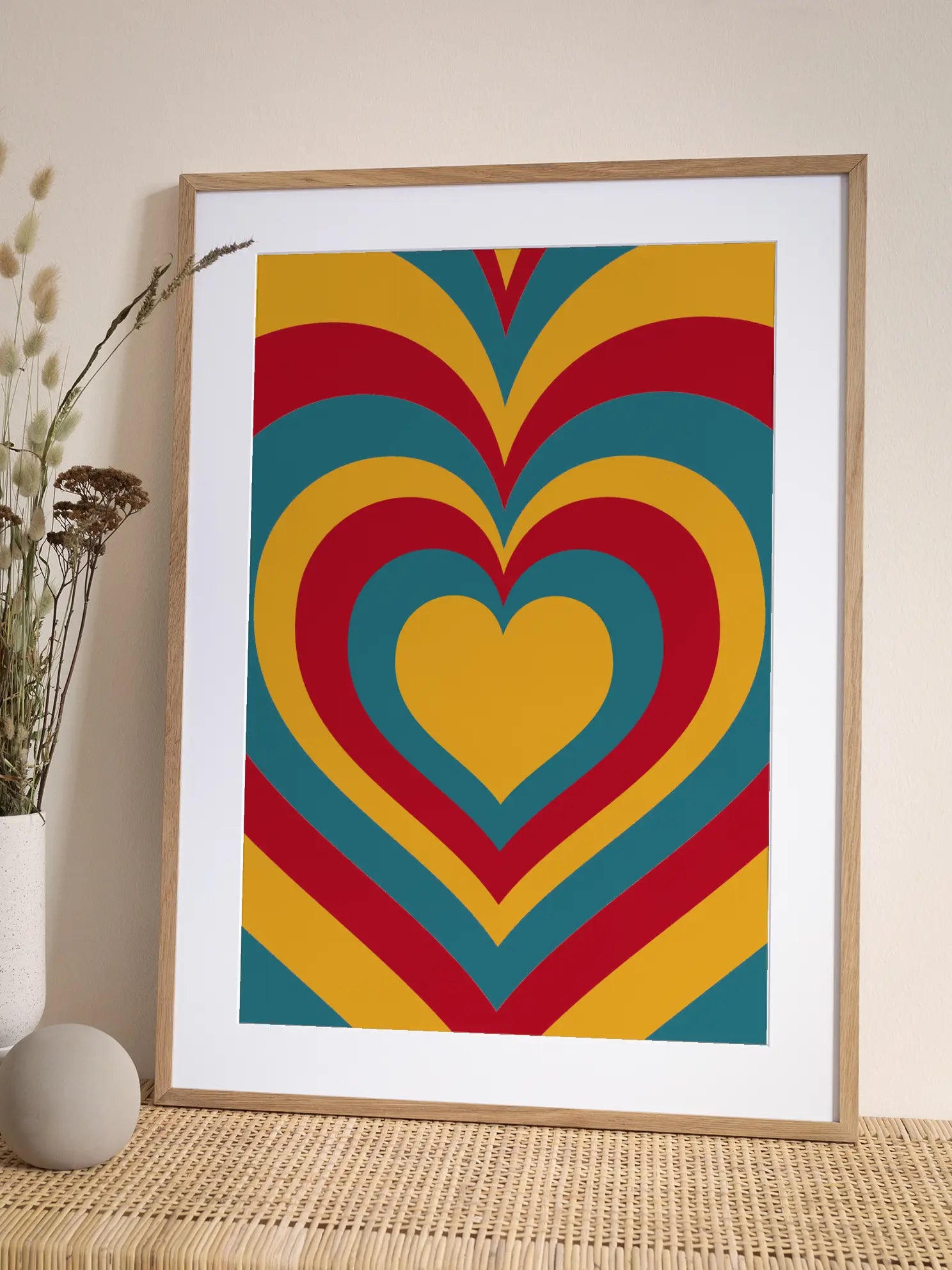 Hypnotic Retro Heart Poster