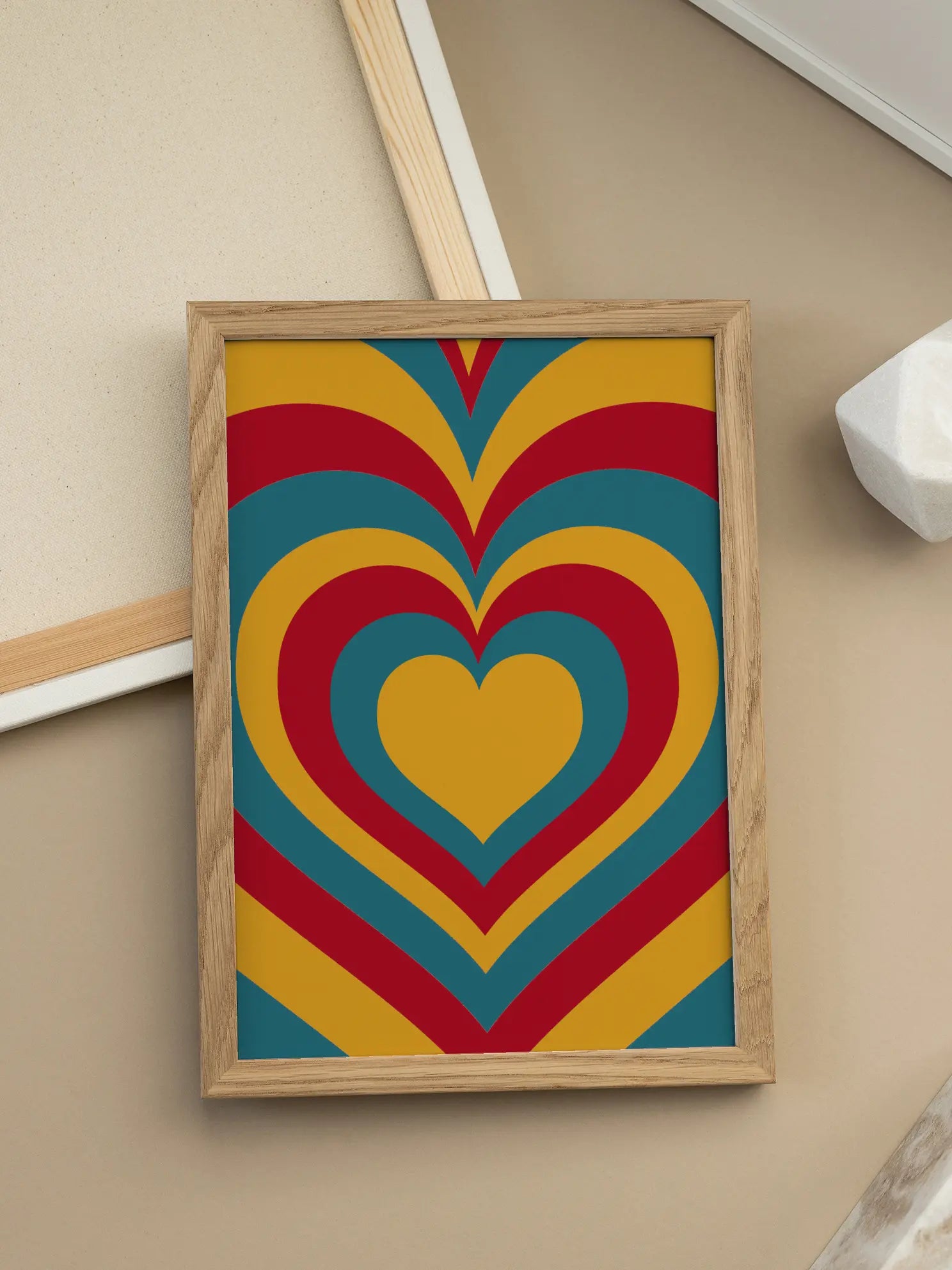 Hypnotic Retro Heart Poster
