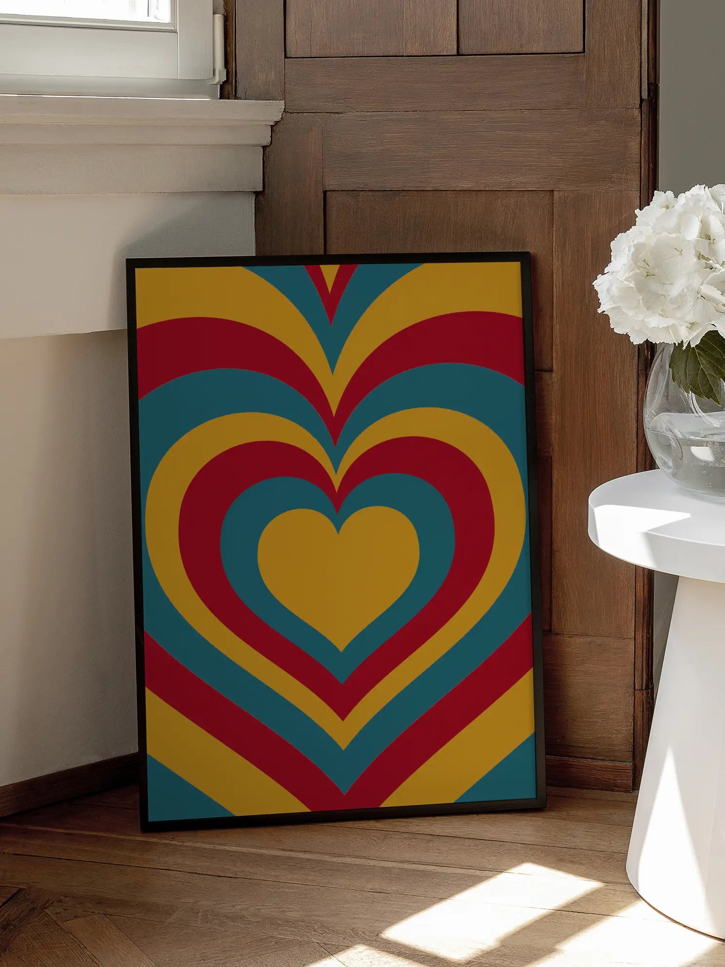 Hypnotic Retro Heart Poster