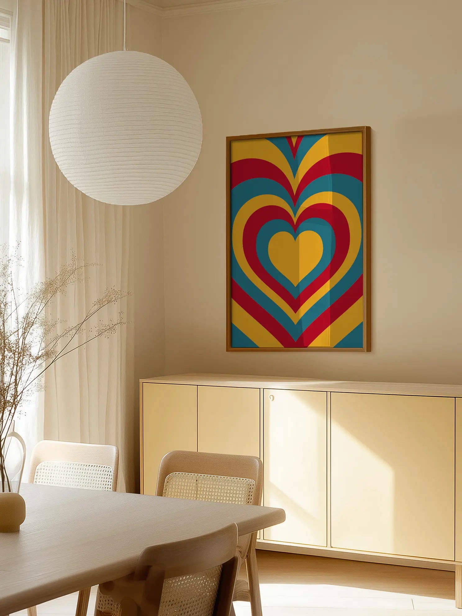 Hypnotic Retro Heart Poster