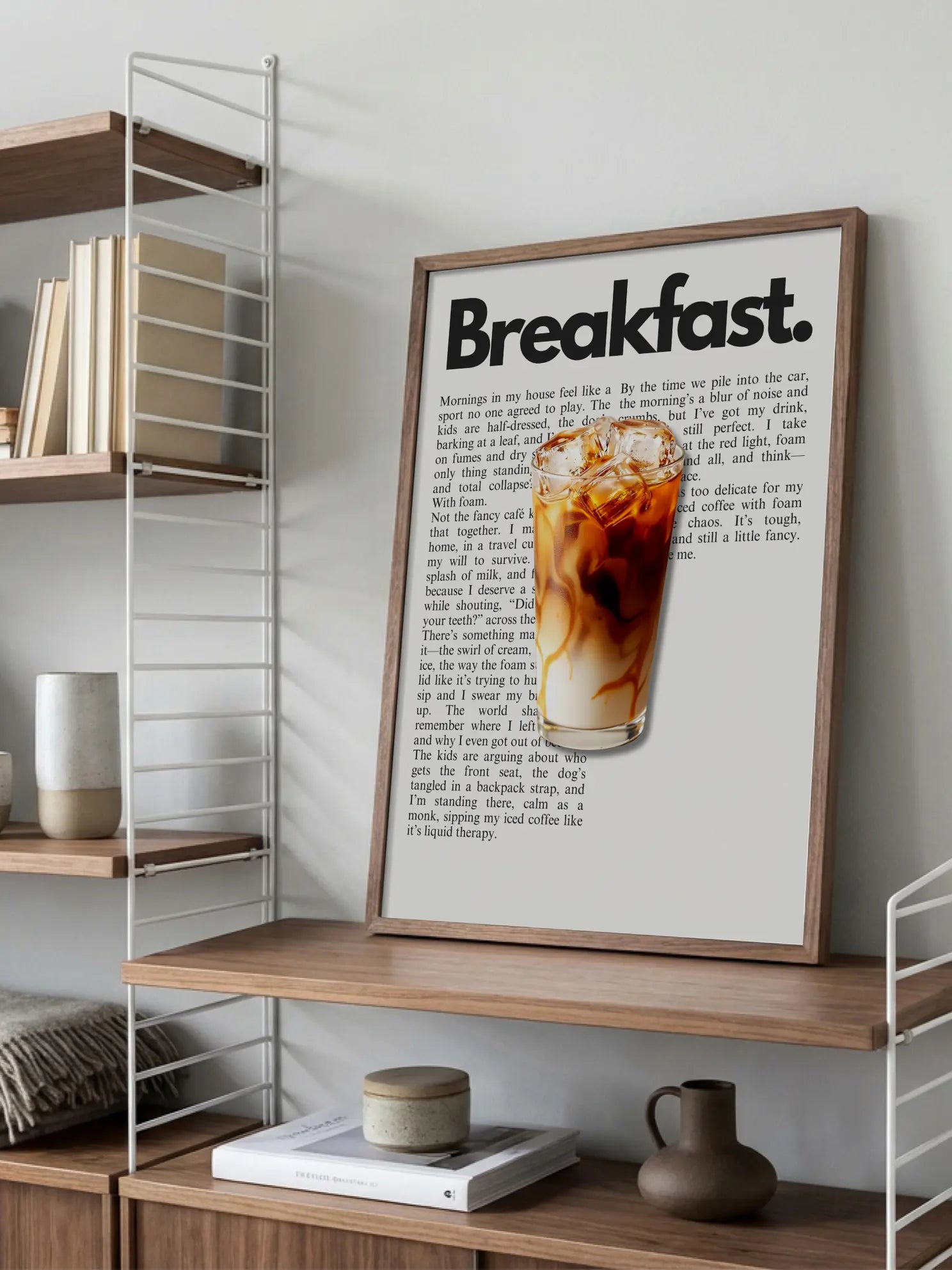 Iced Coffee Breakfast Poster