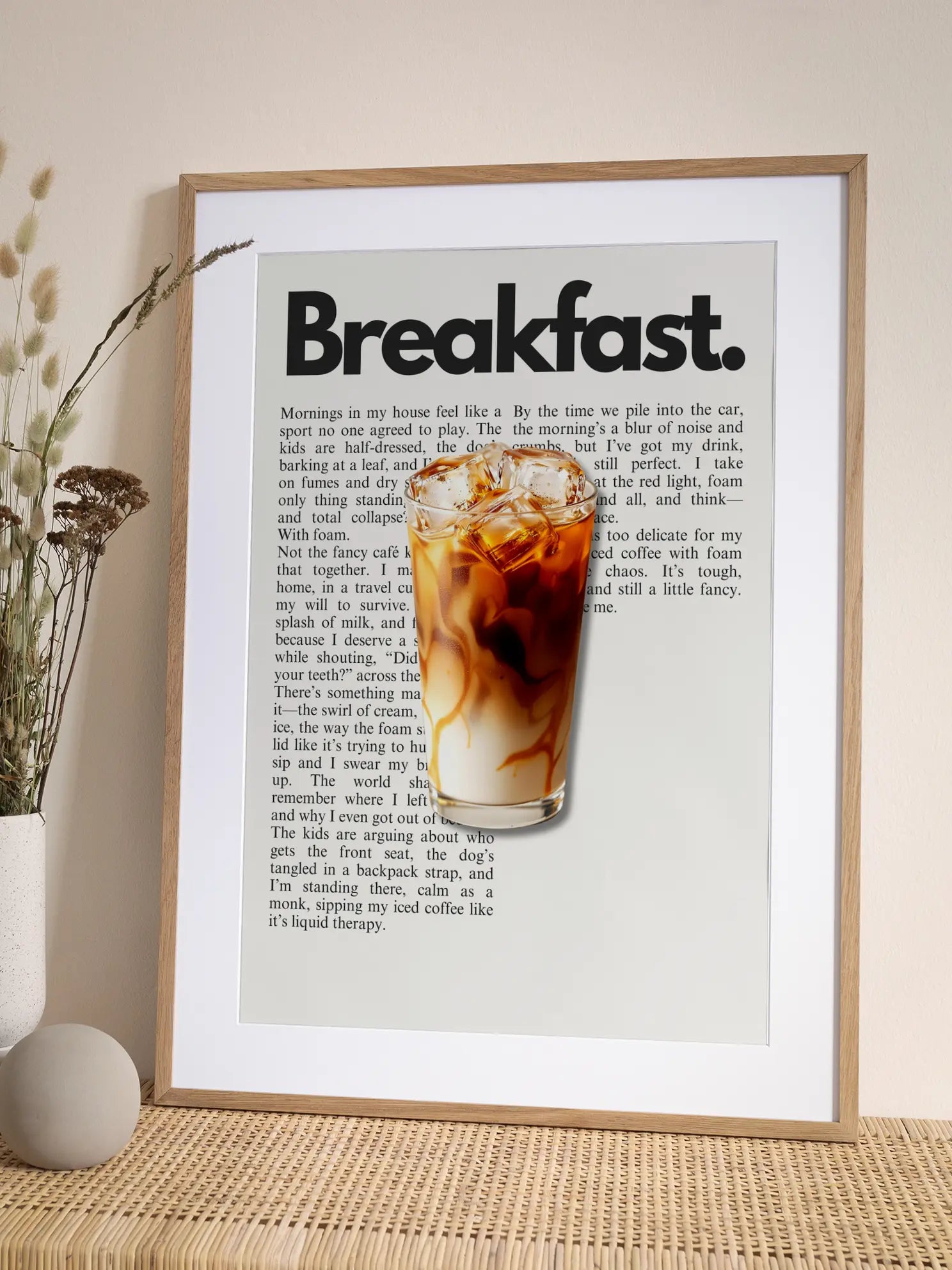 Iced Coffee Breakfast Poster