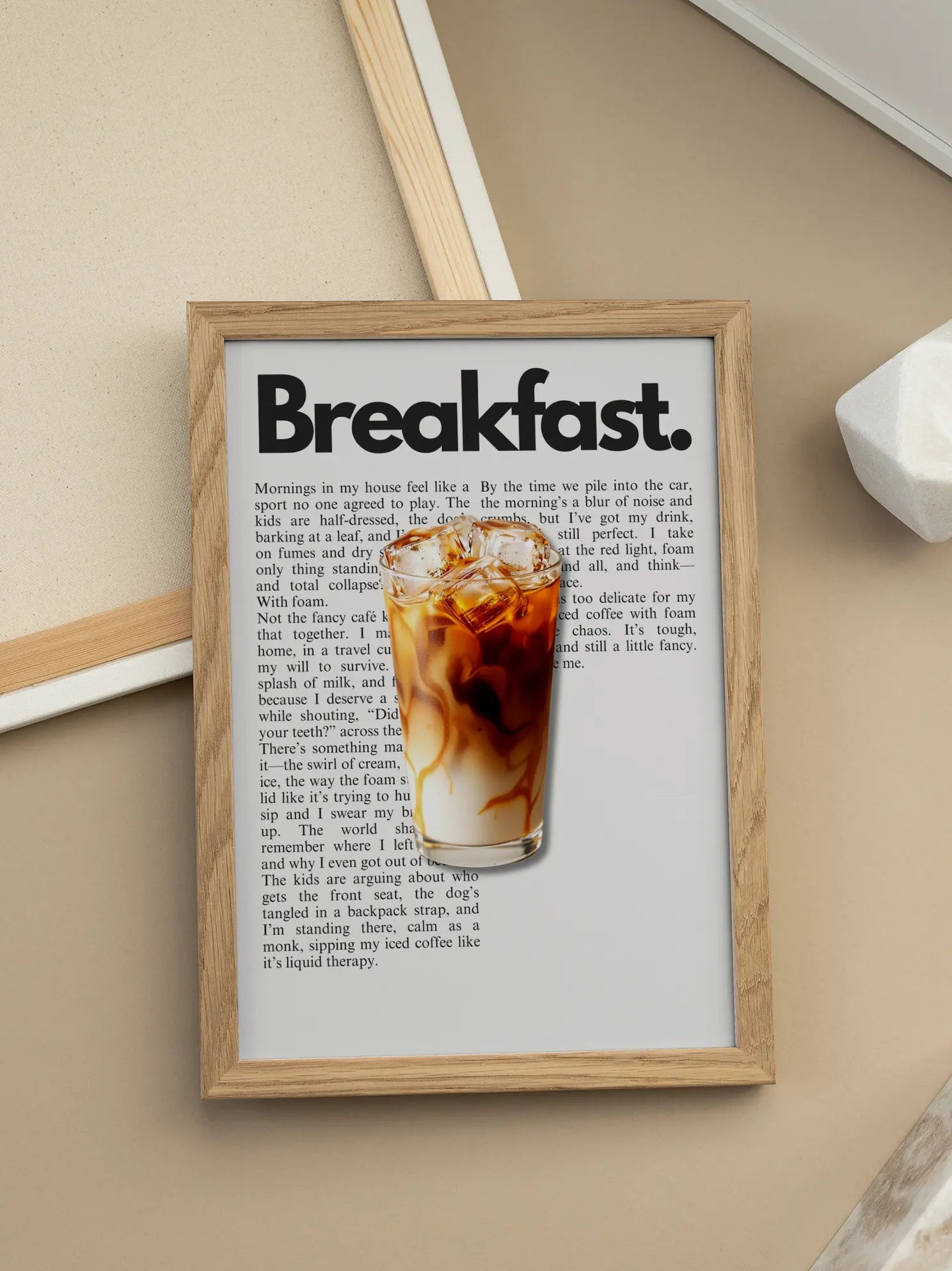 Iced Coffee Breakfast Poster
