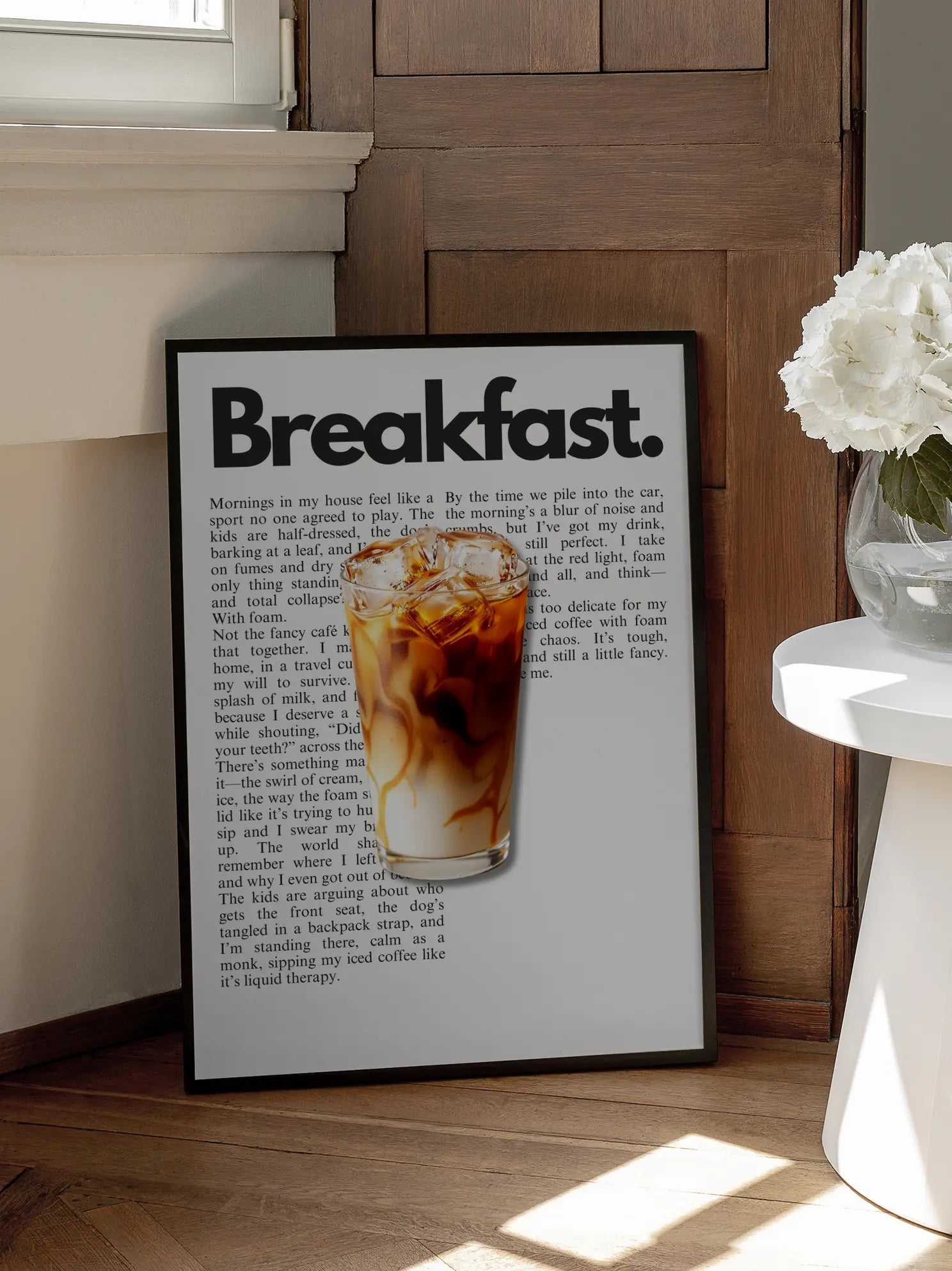 Iced Coffee Breakfast Poster