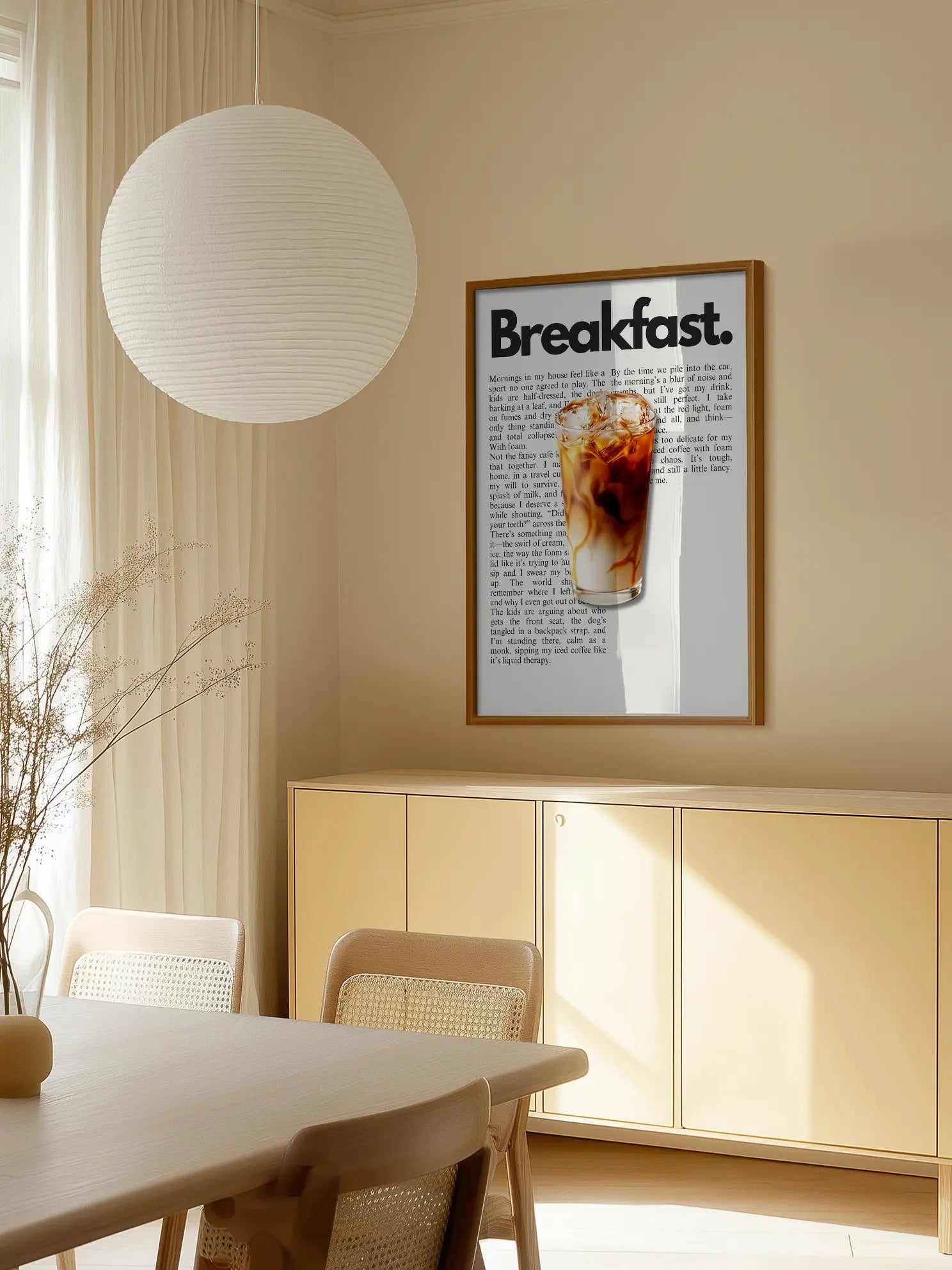 Iced Coffee Breakfast Poster