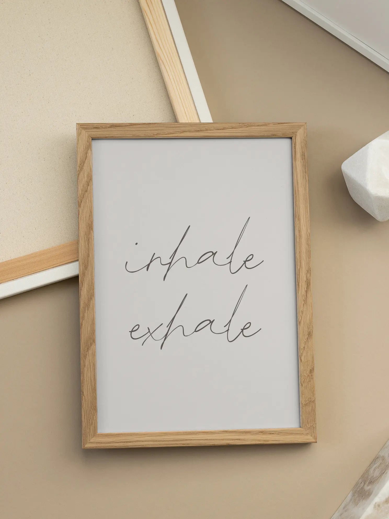Inhale Exhale Quote Poster