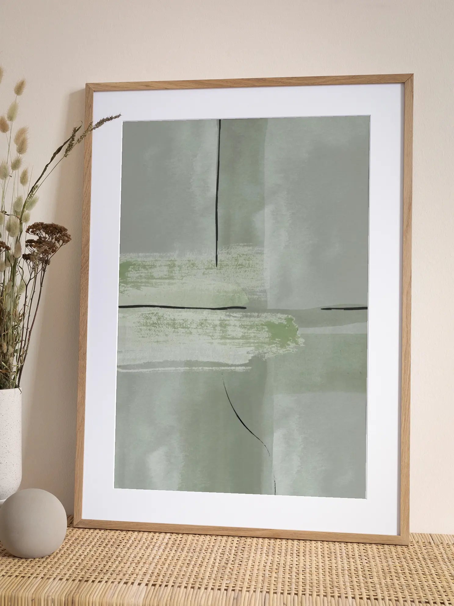Ink on Sage Poster