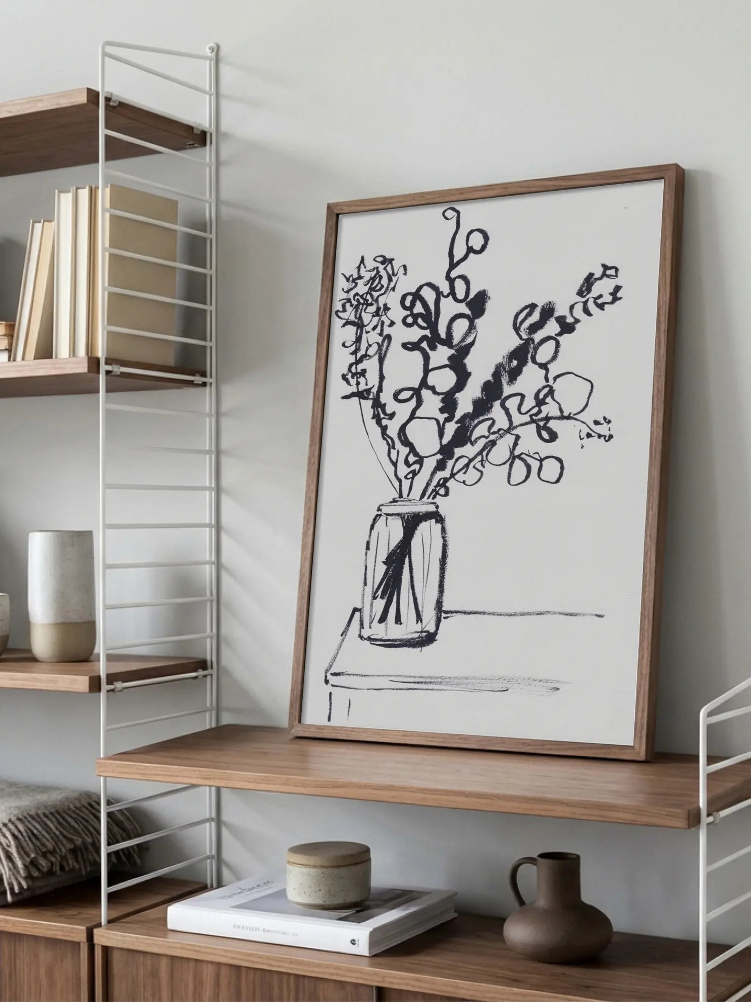 Inky Bouquet Poster