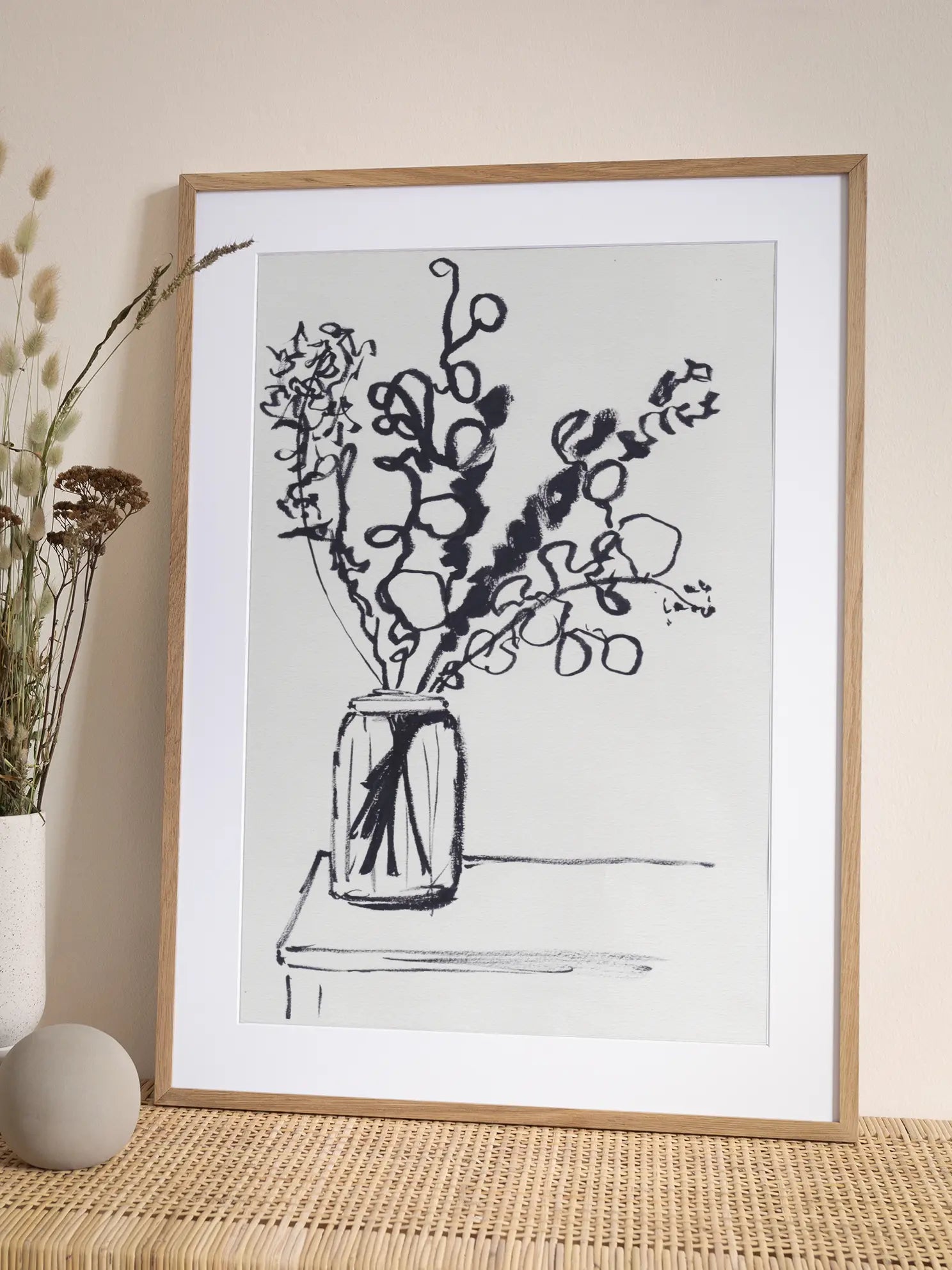 Inky Bouquet Poster