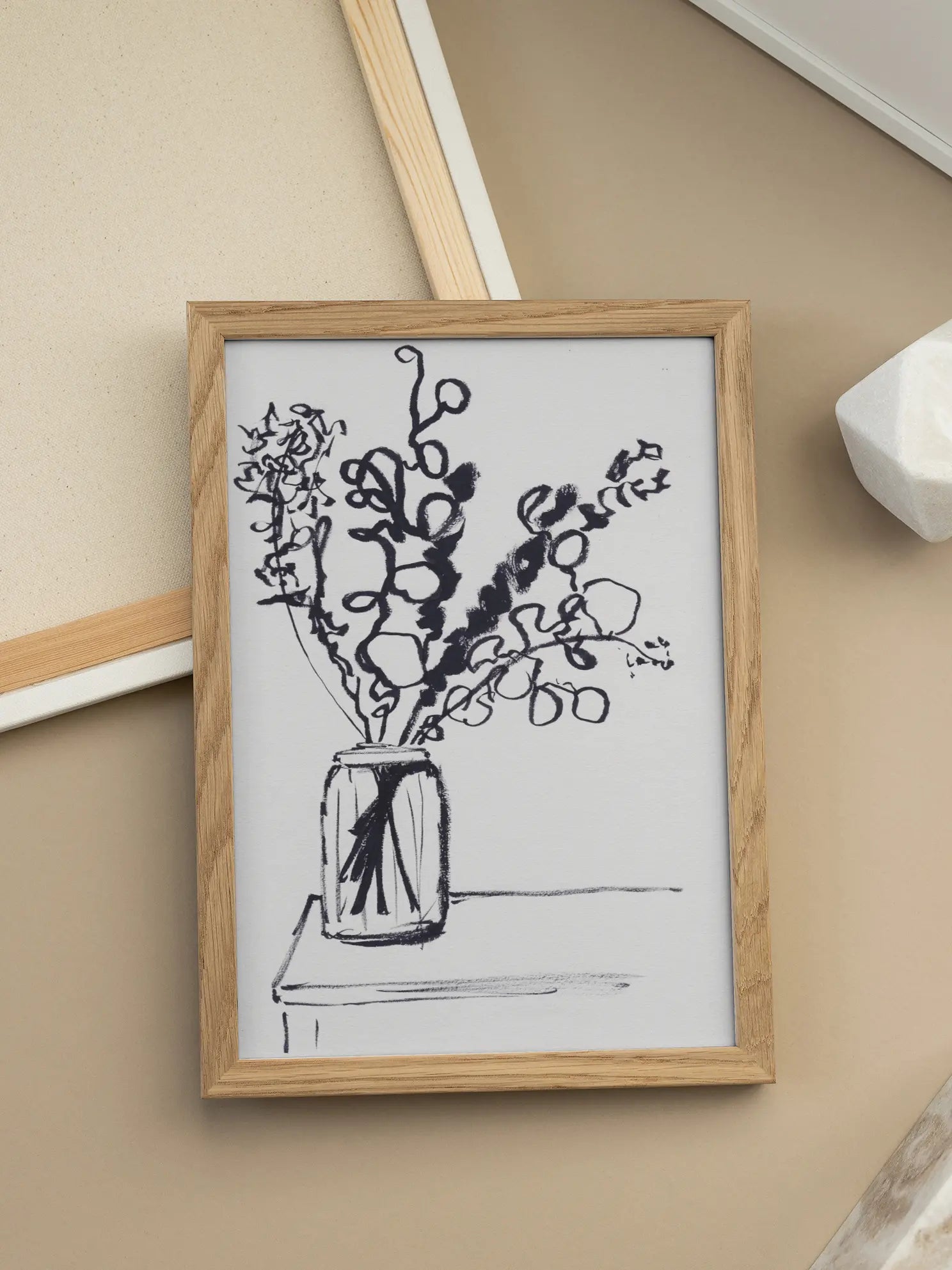 Inky Bouquet Poster