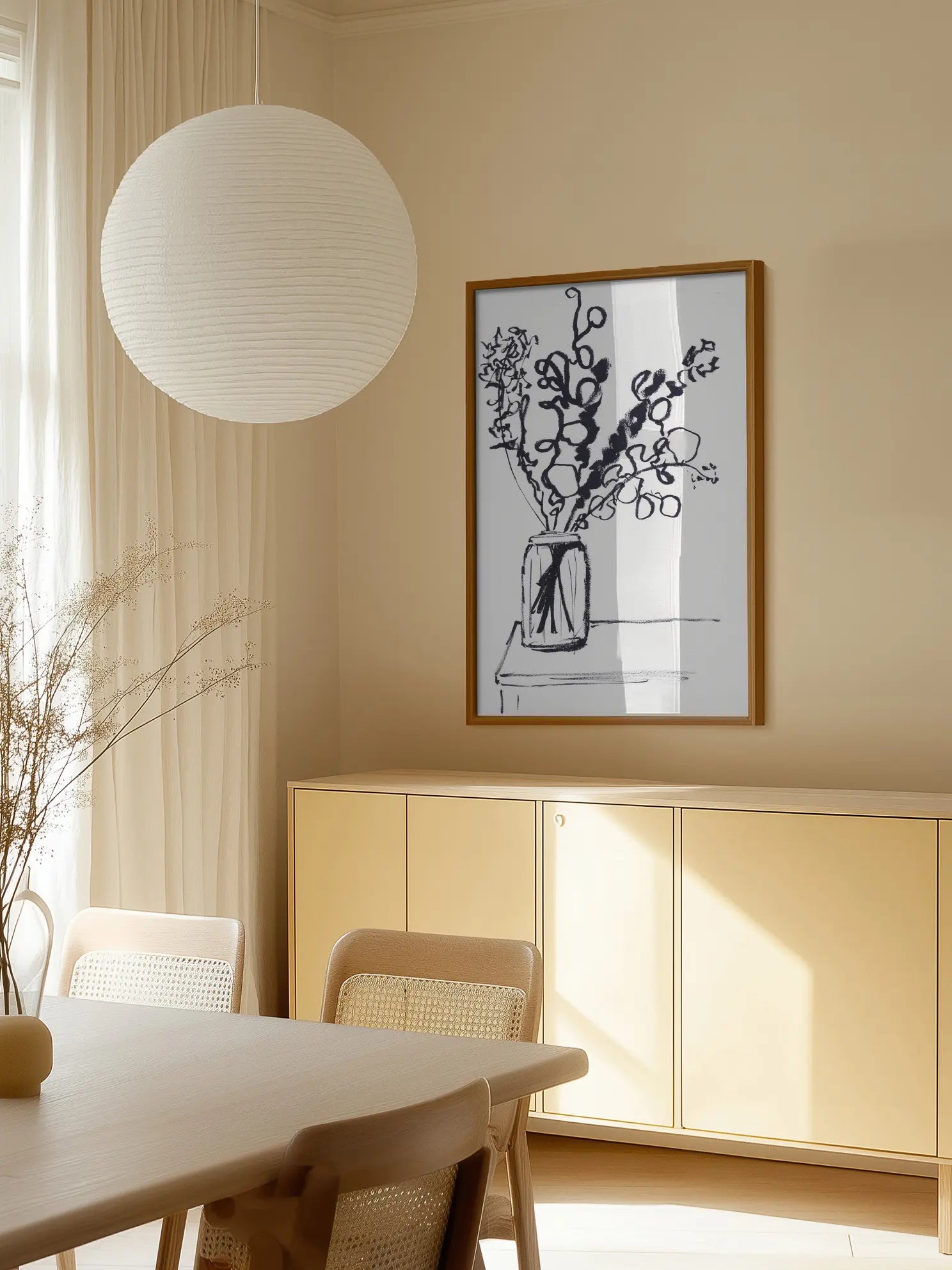 Inky Bouquet Poster