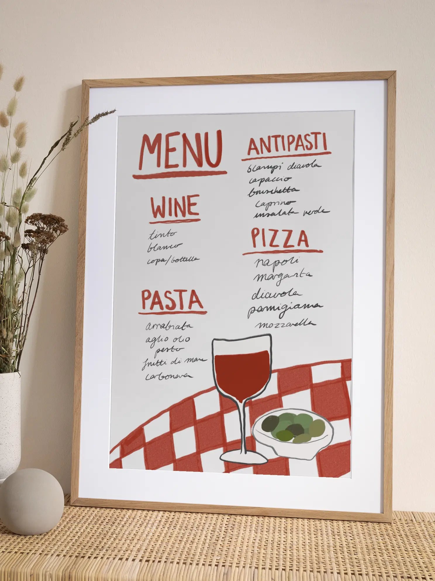 Italian Menu Poster