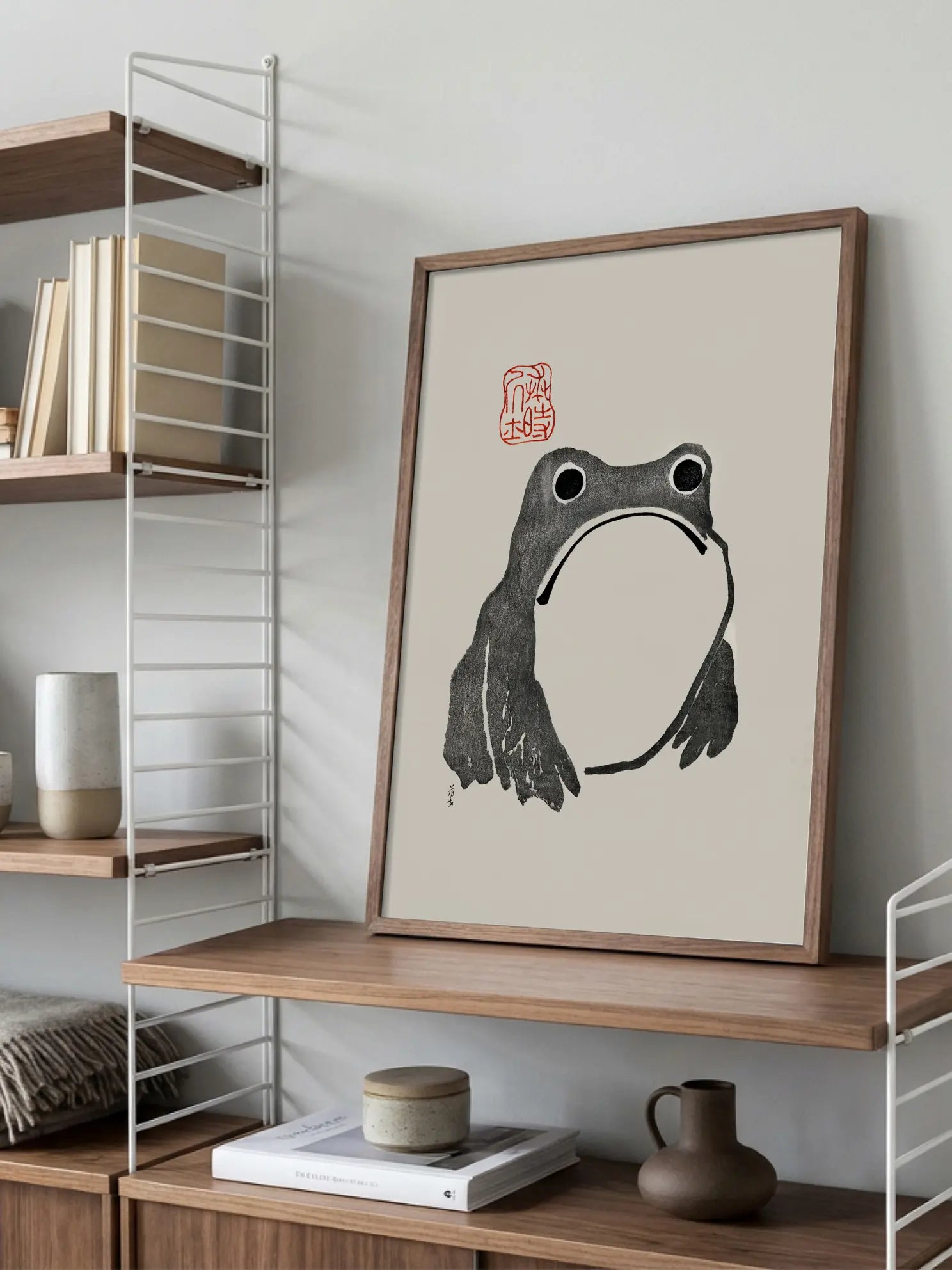 Japanese Ink Frog Poster
