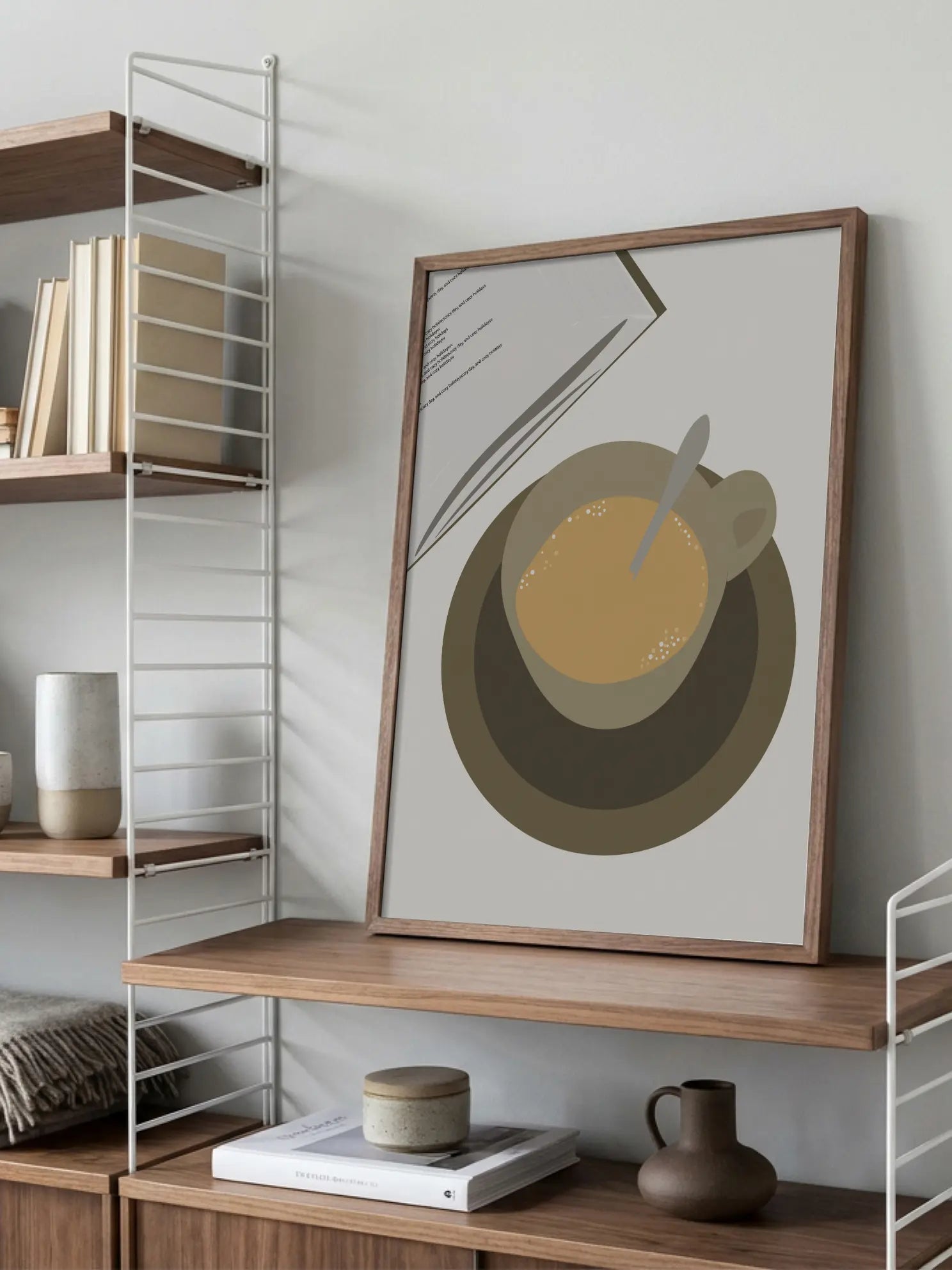 Kaffee und Buch Moment Poster