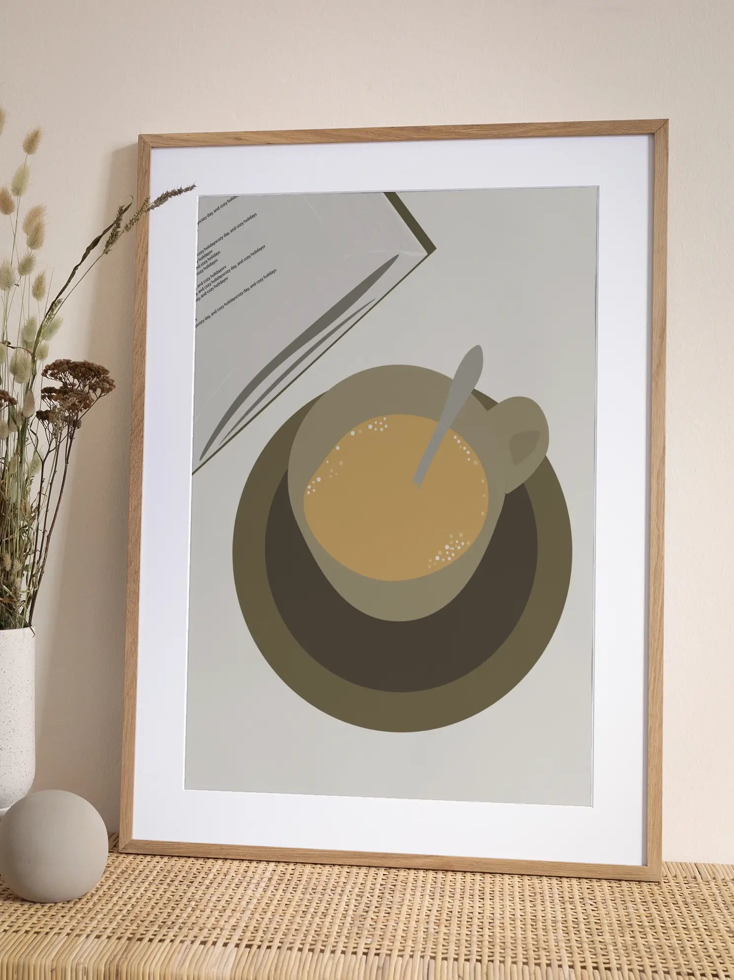Kaffee und Buch Moment Poster