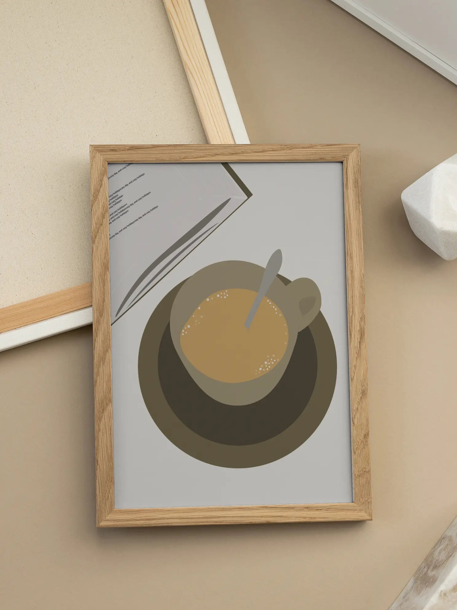 Kaffee und Buch Moment Poster