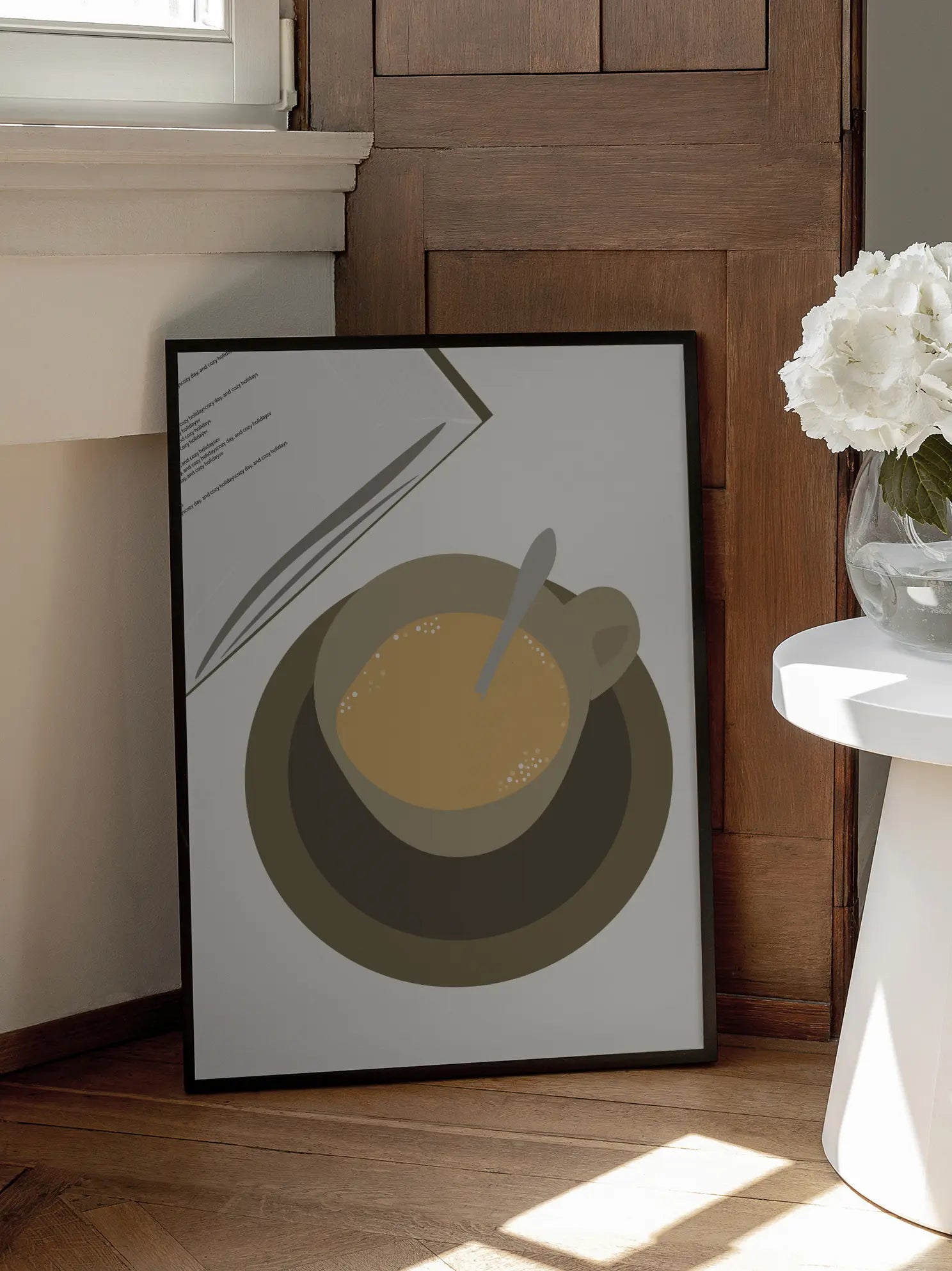 Kaffee und Buch Moment Poster