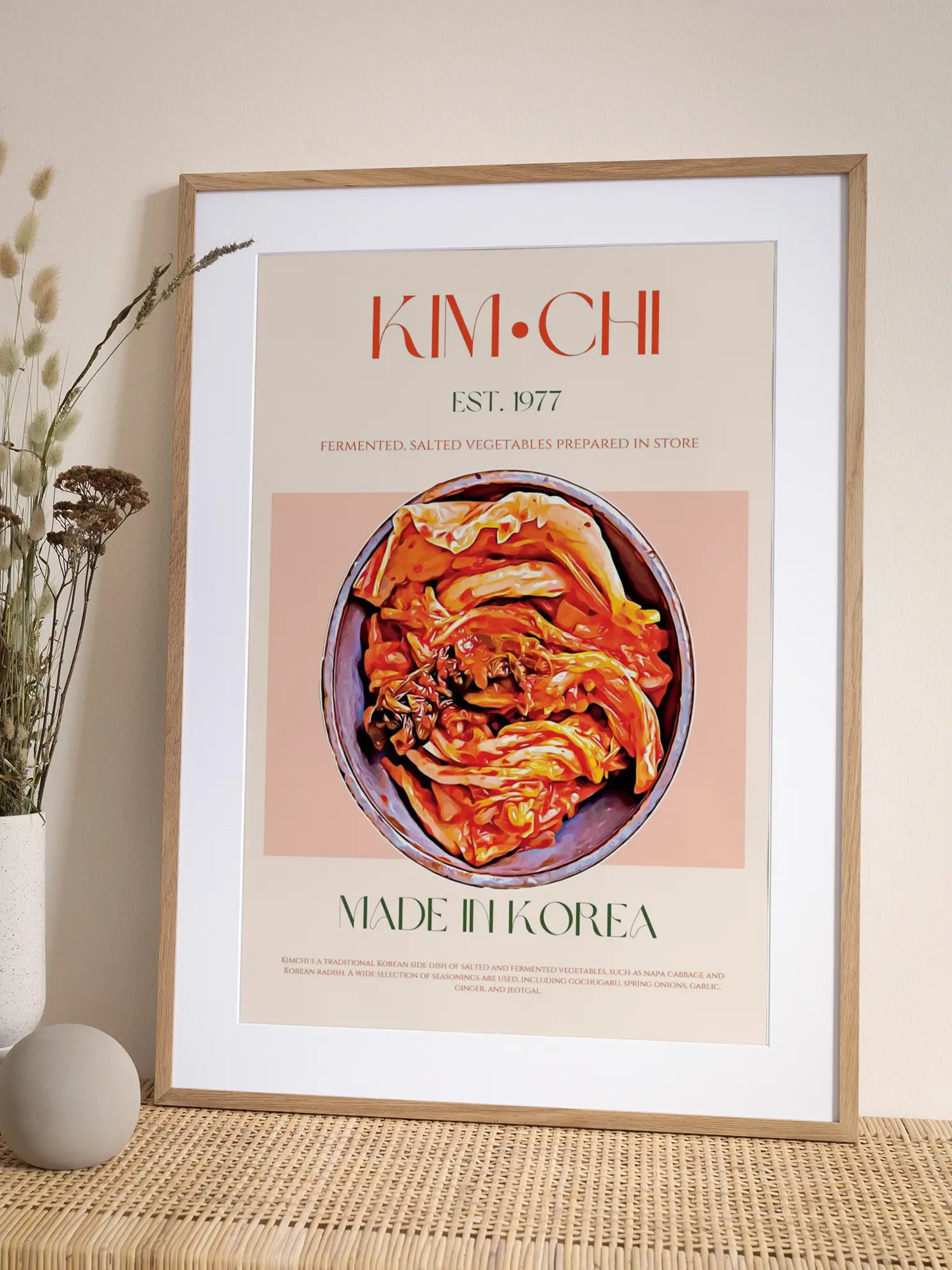 Kimchi Made in Korea Poster