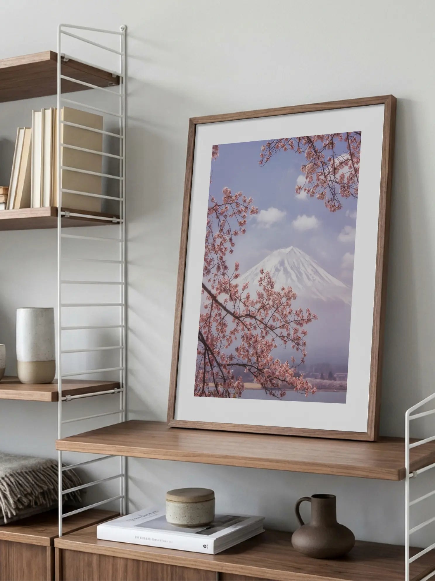 Kirschblüten Fuji Poster