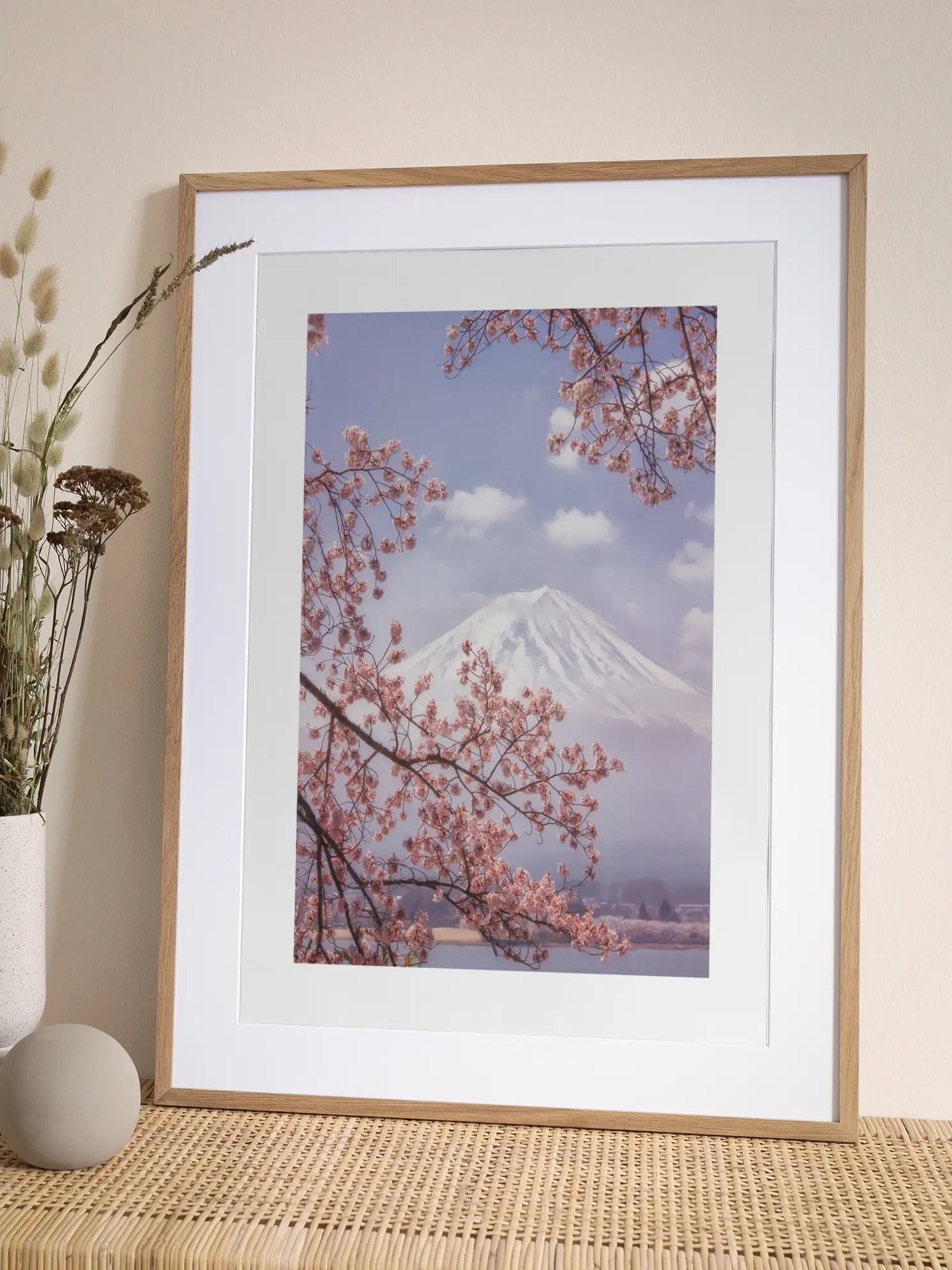 Kirschblüten Fuji Poster