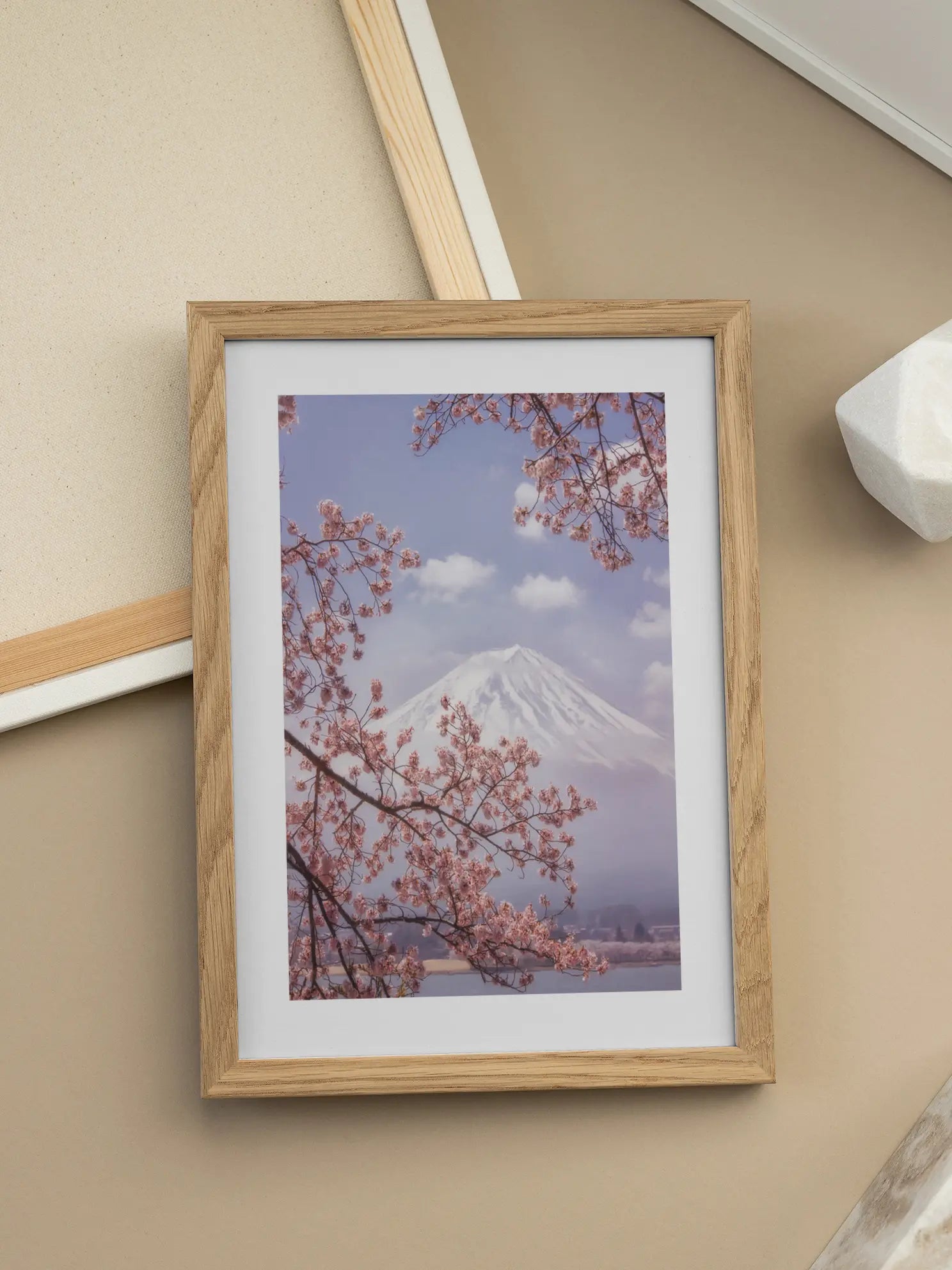 Kirschblüten Fuji Poster