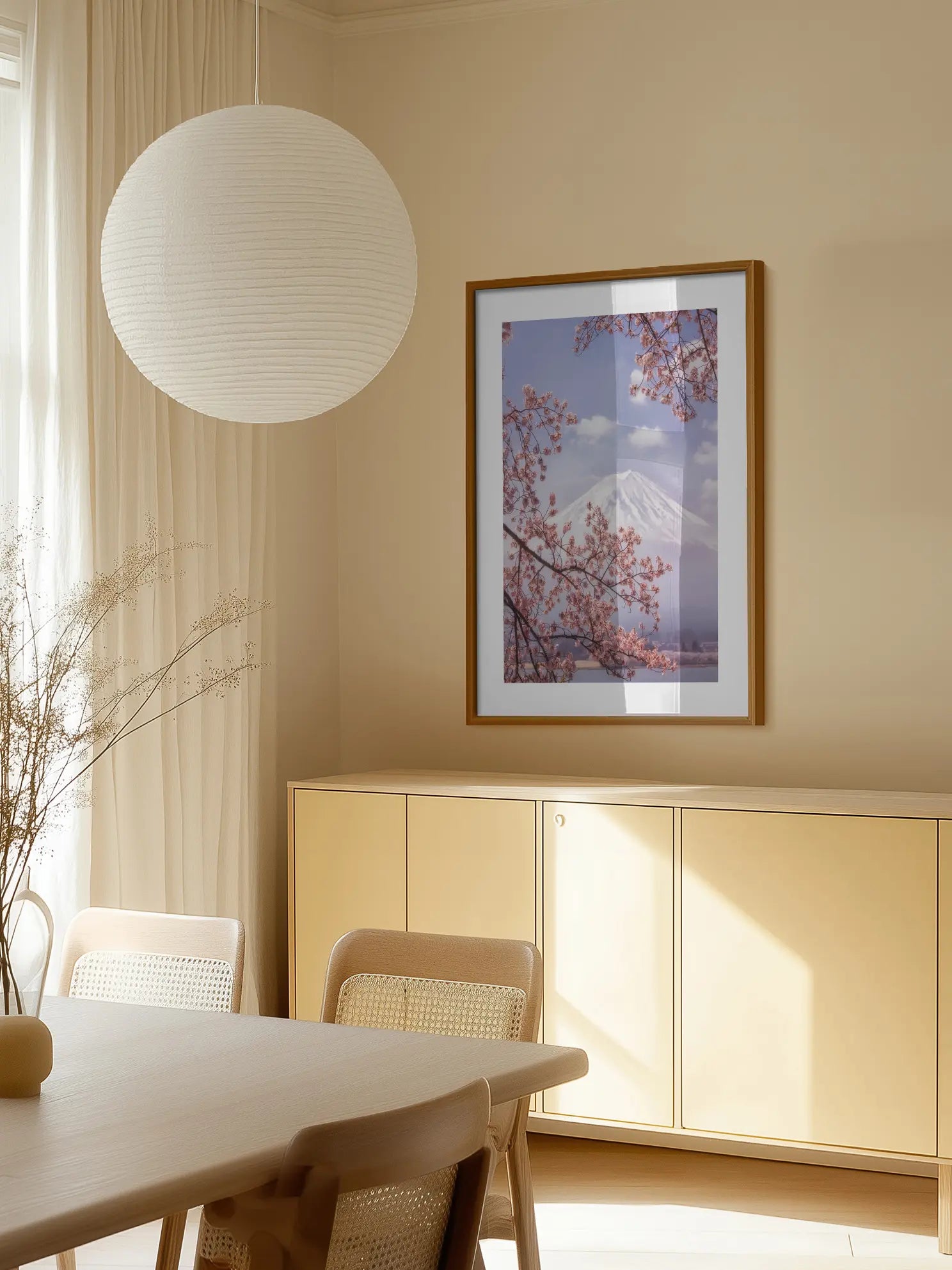 Kirschblüten Fuji Poster