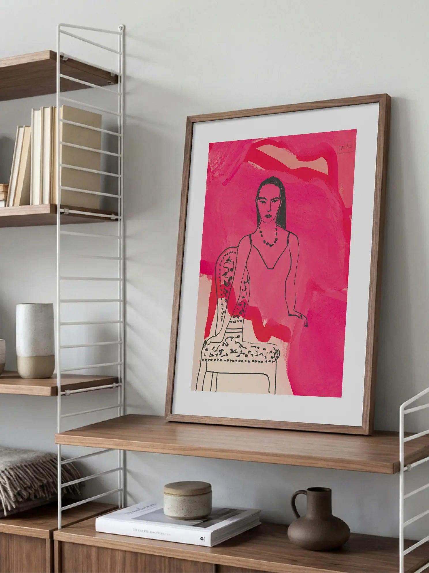 Lady in Pink Poster