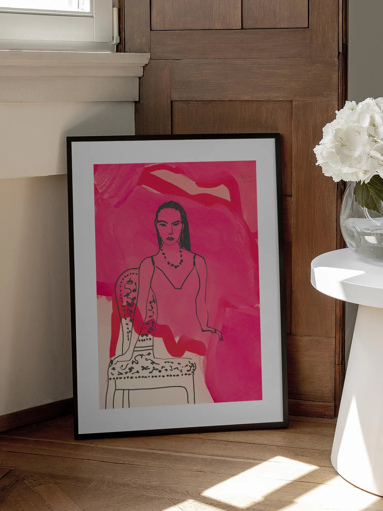 Lady in Pink Poster