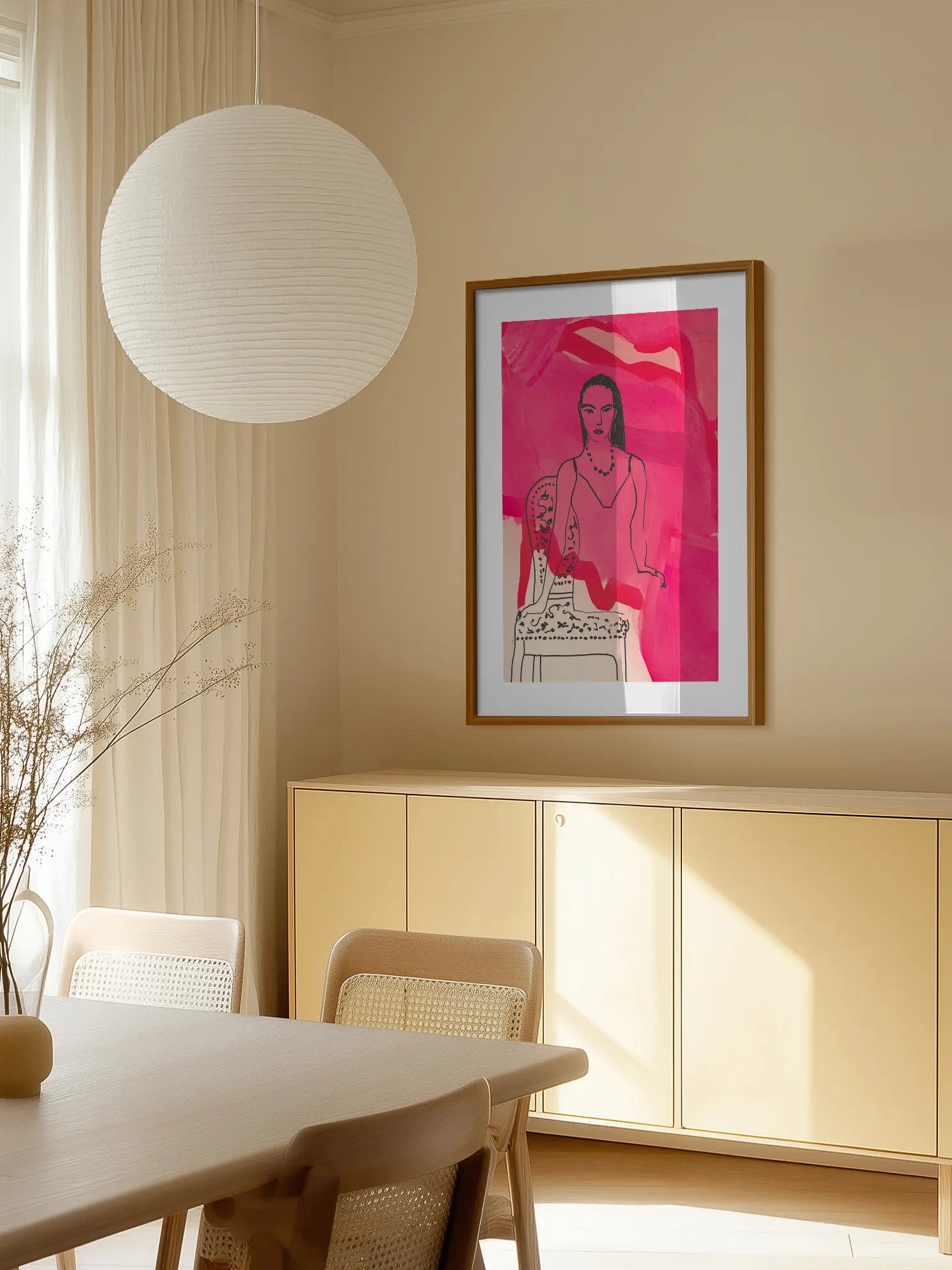 Lady in Pink Poster