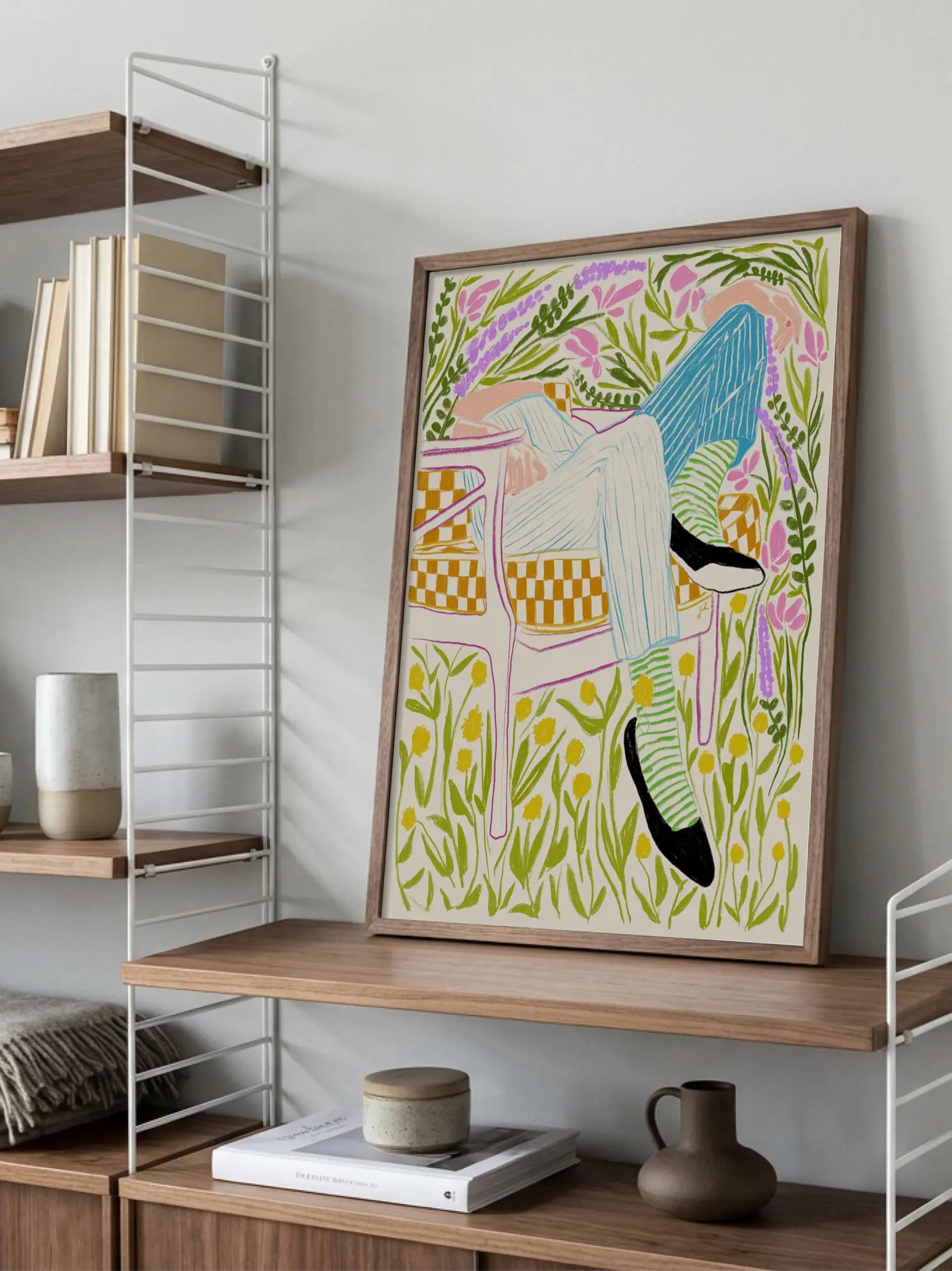 Lady in the Garden Poster