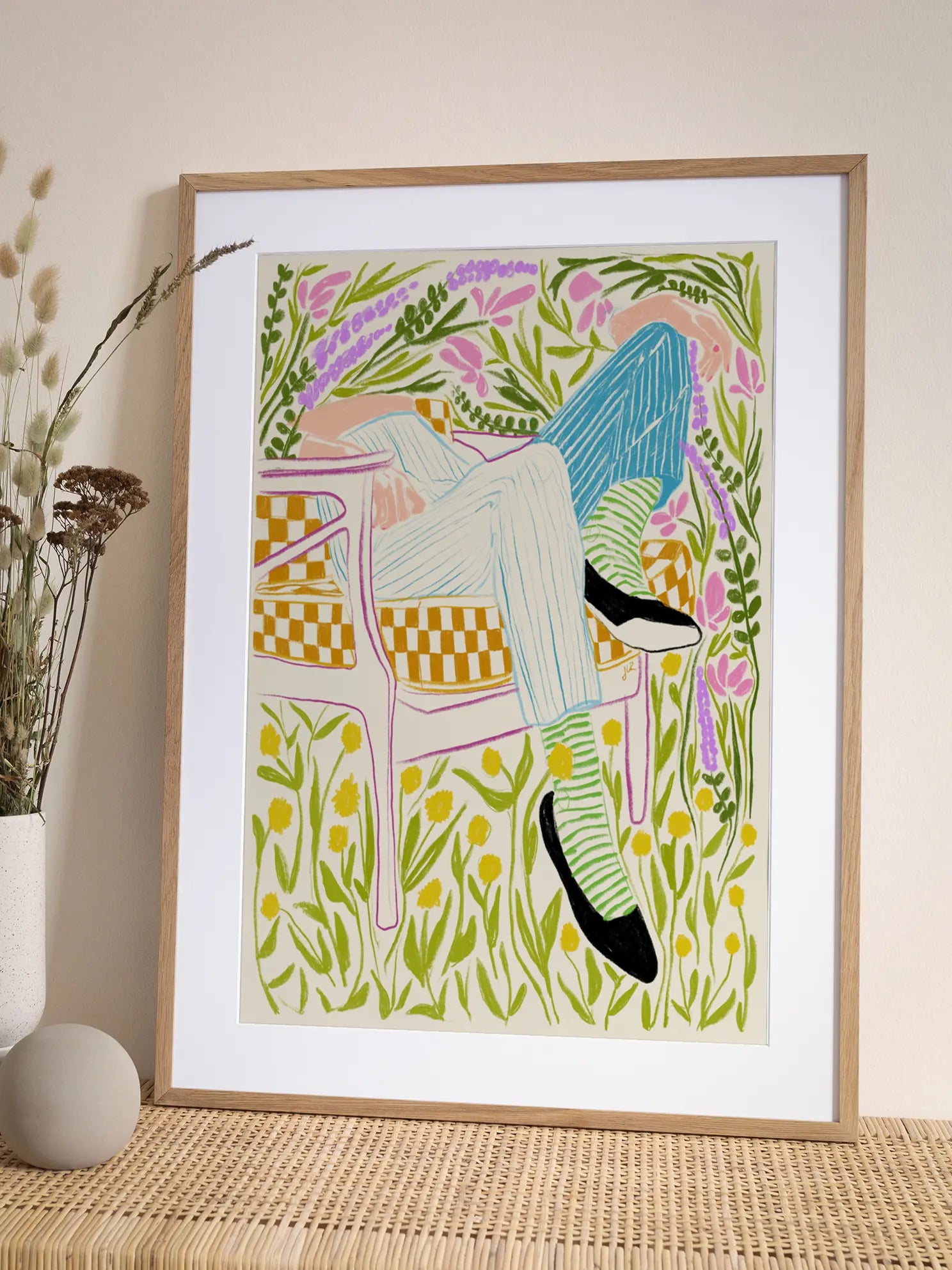 Lady in the Garden Poster