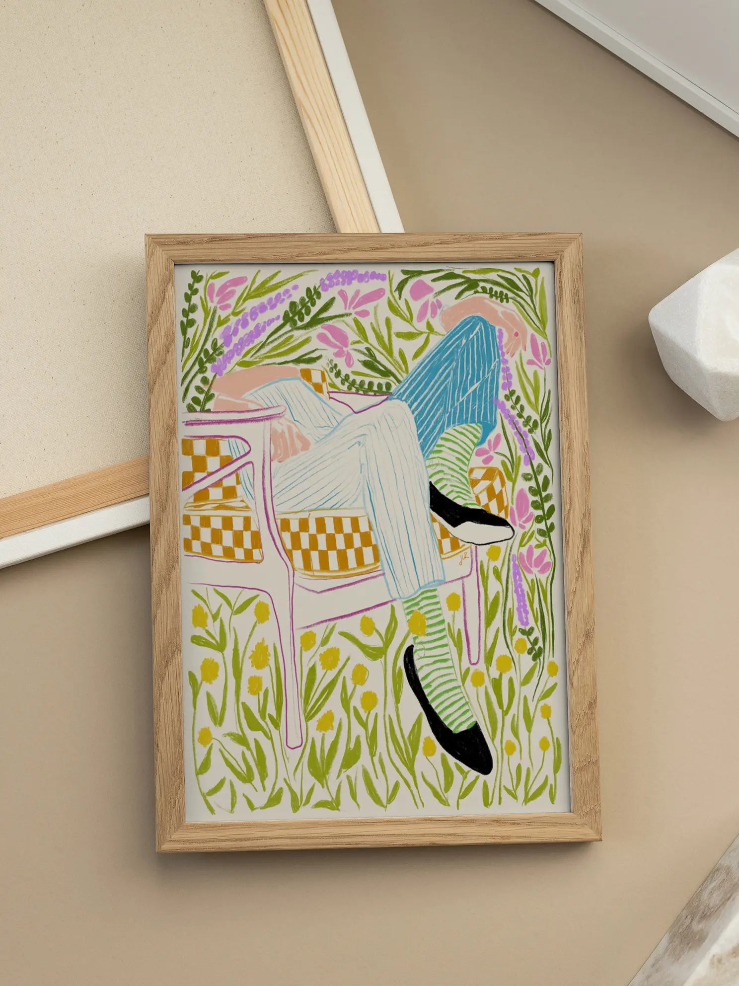 Lady in the Garden Poster