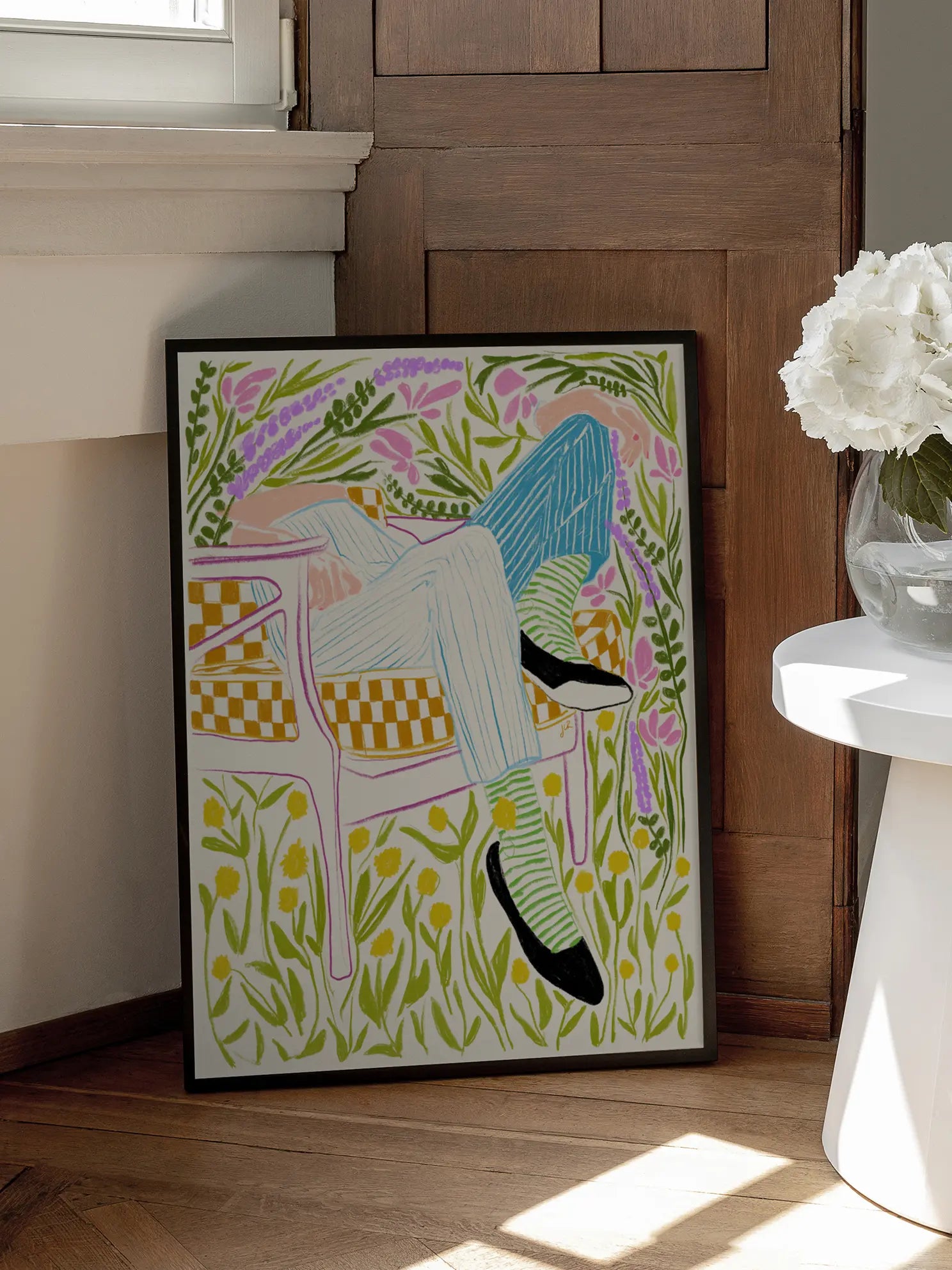 Lady in the Garden Poster