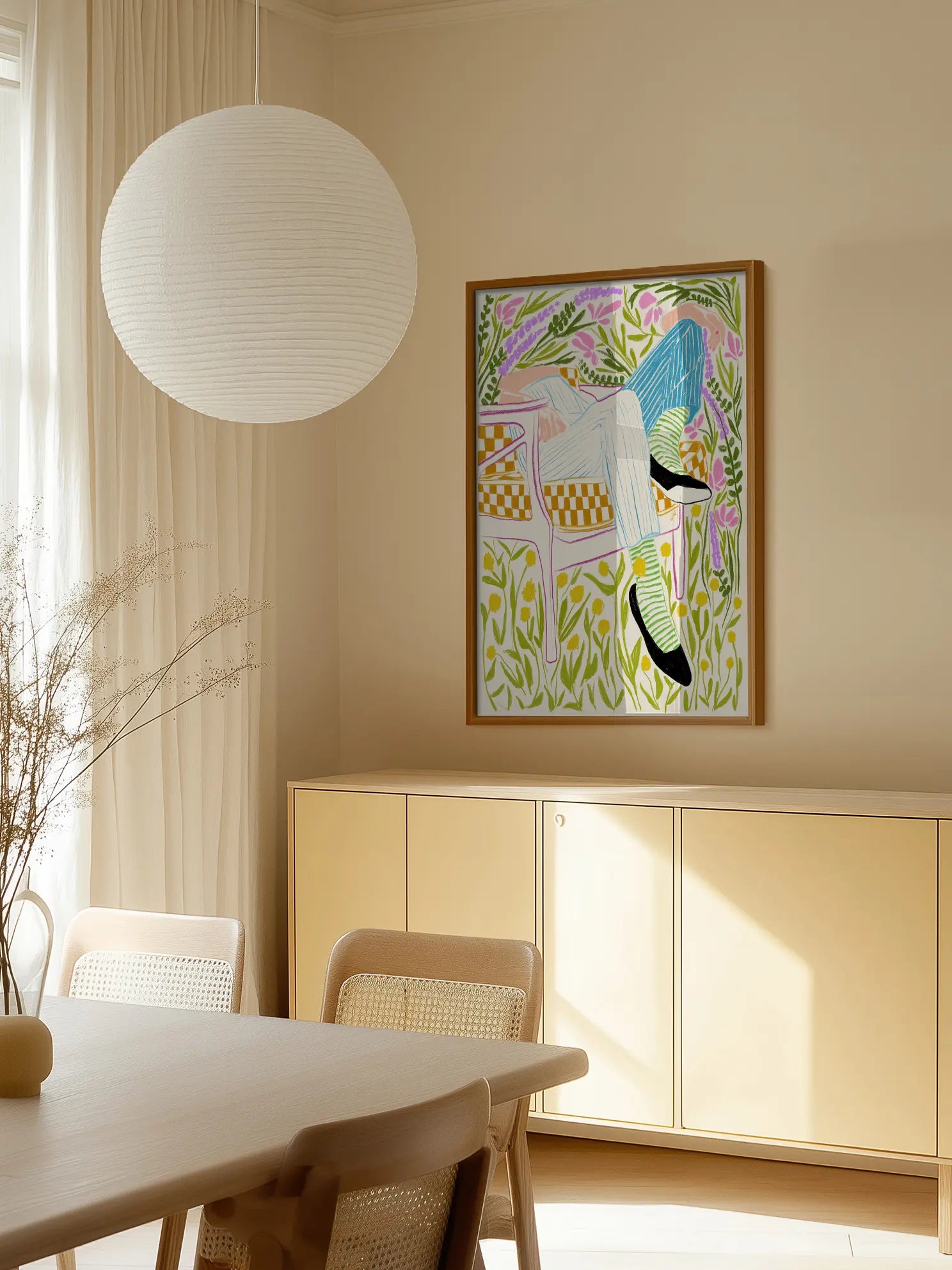 Lady in the Garden Poster