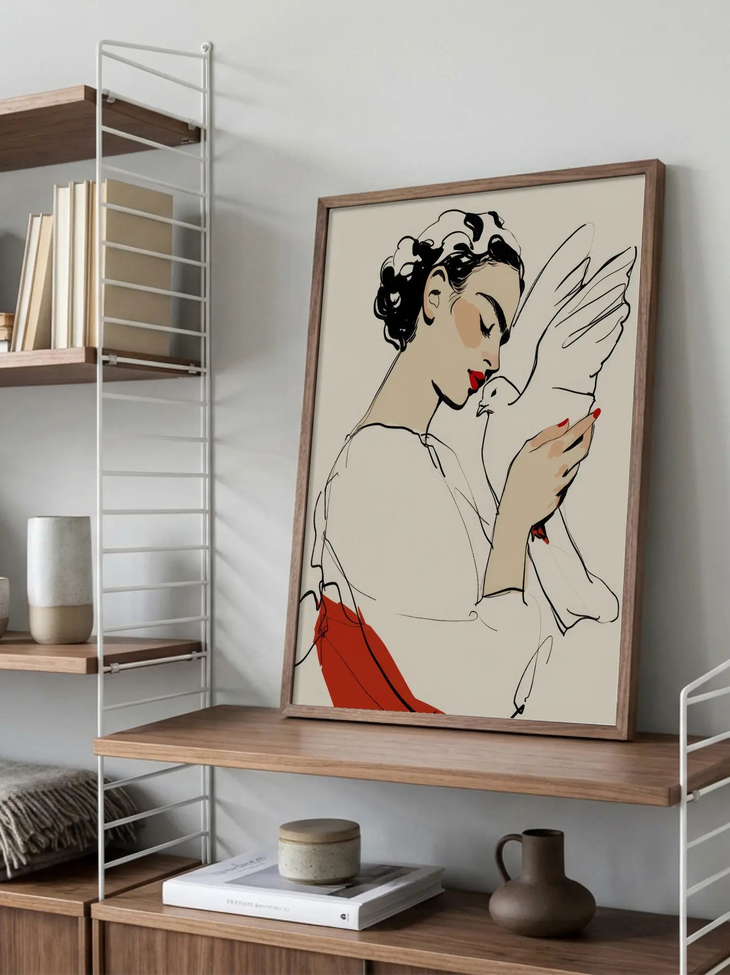 Lady with a Dove Poster