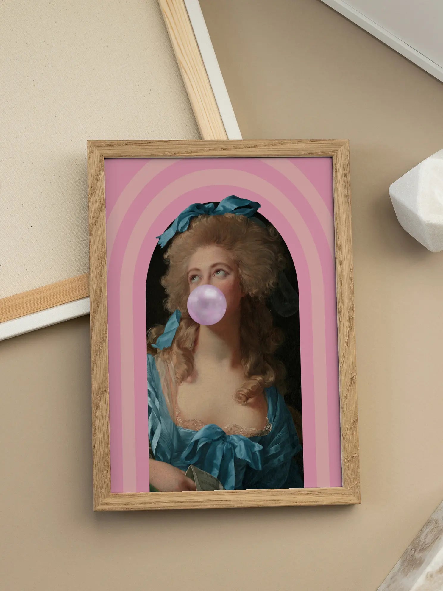 Lady with Bubblegum Poster