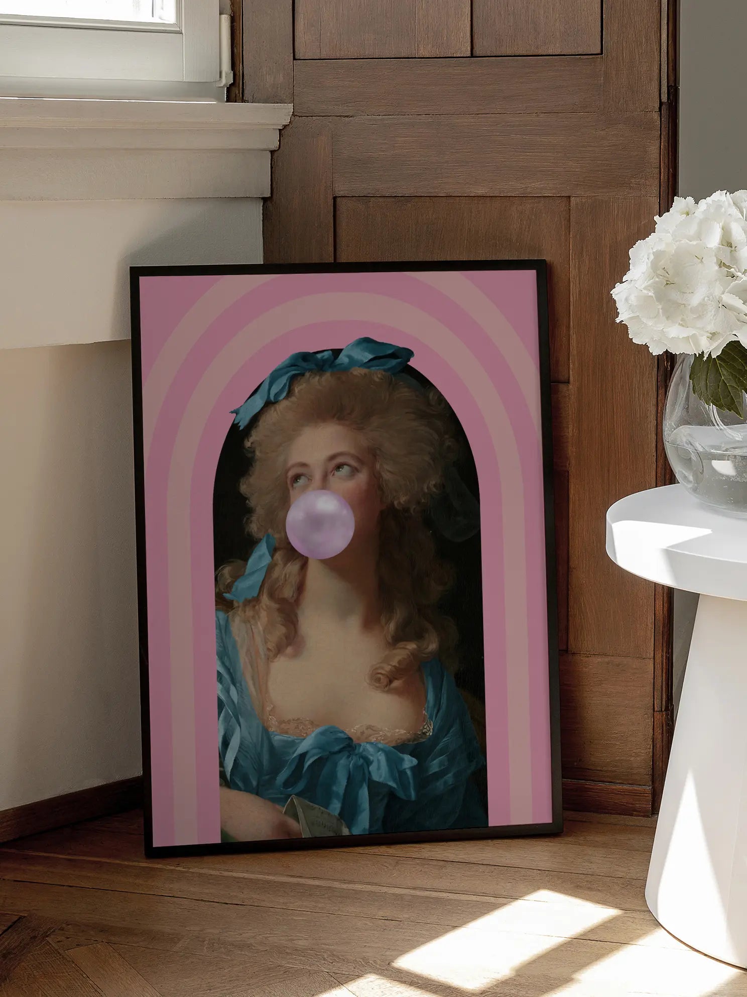 Lady with Bubblegum Poster