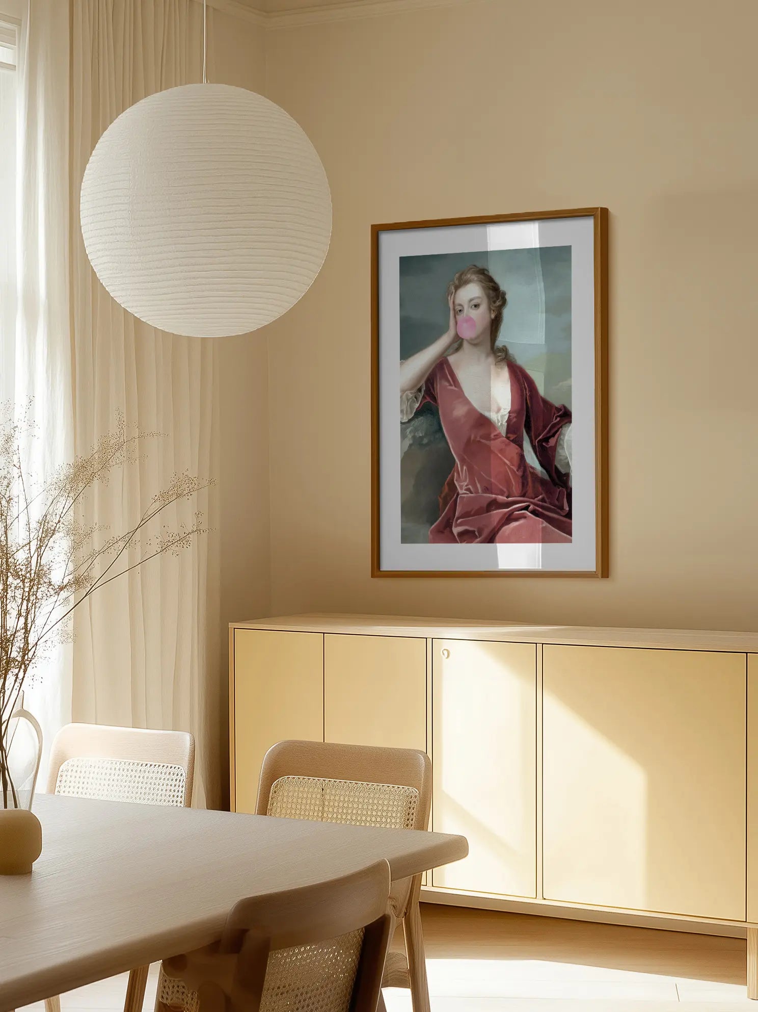 Lady with Chewing Gum Poster