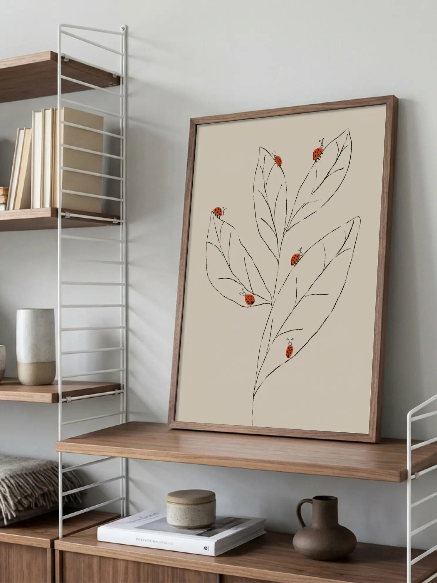Ladybug Branch Poster