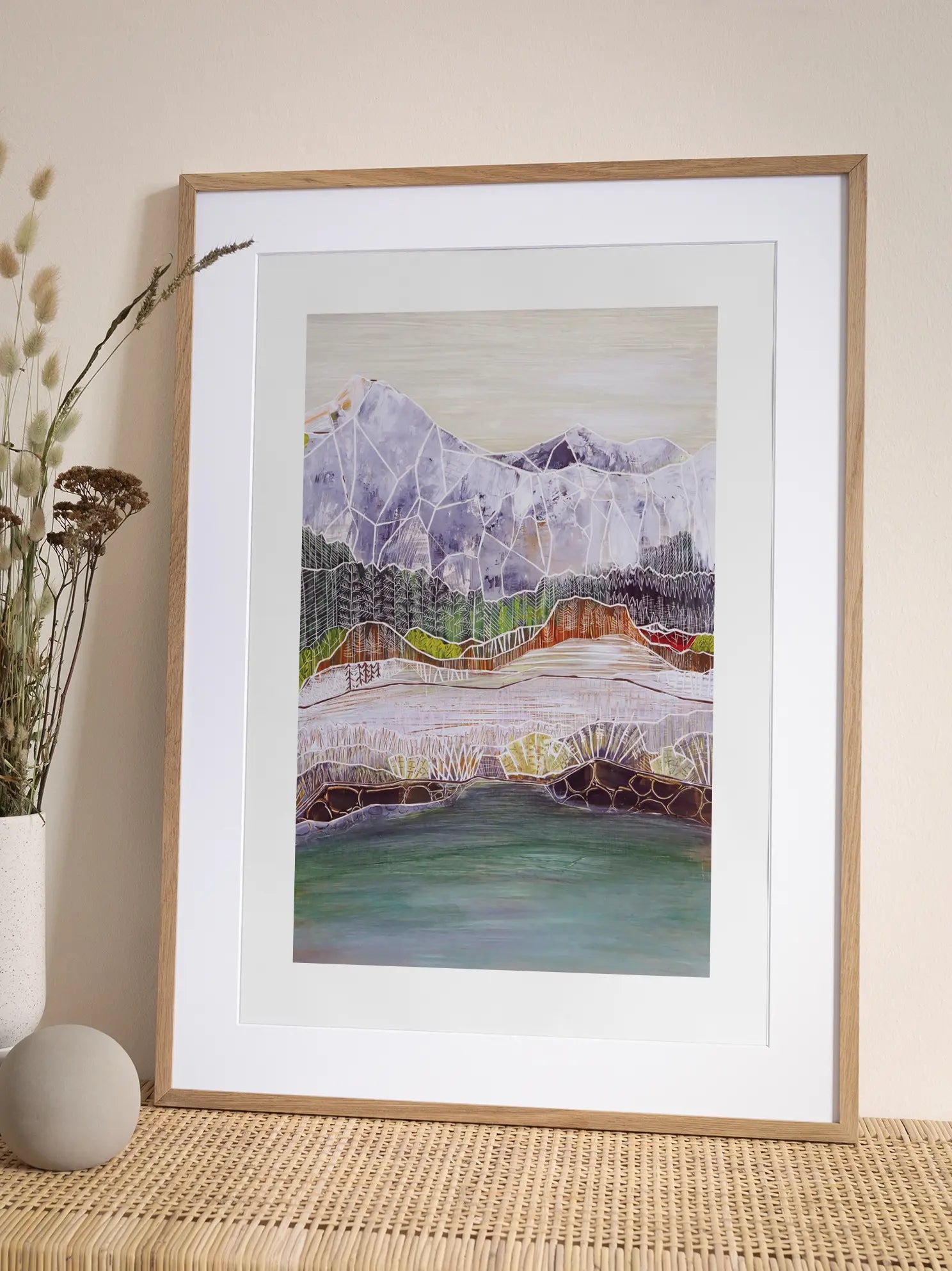 Lake and Mountains Poster