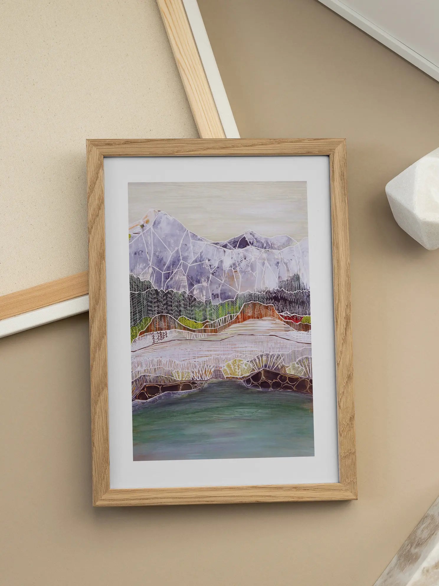 Lake and Mountains Poster
