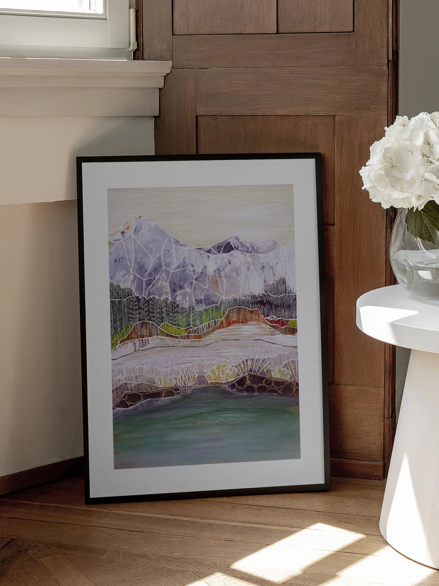 Lake and Mountains Poster