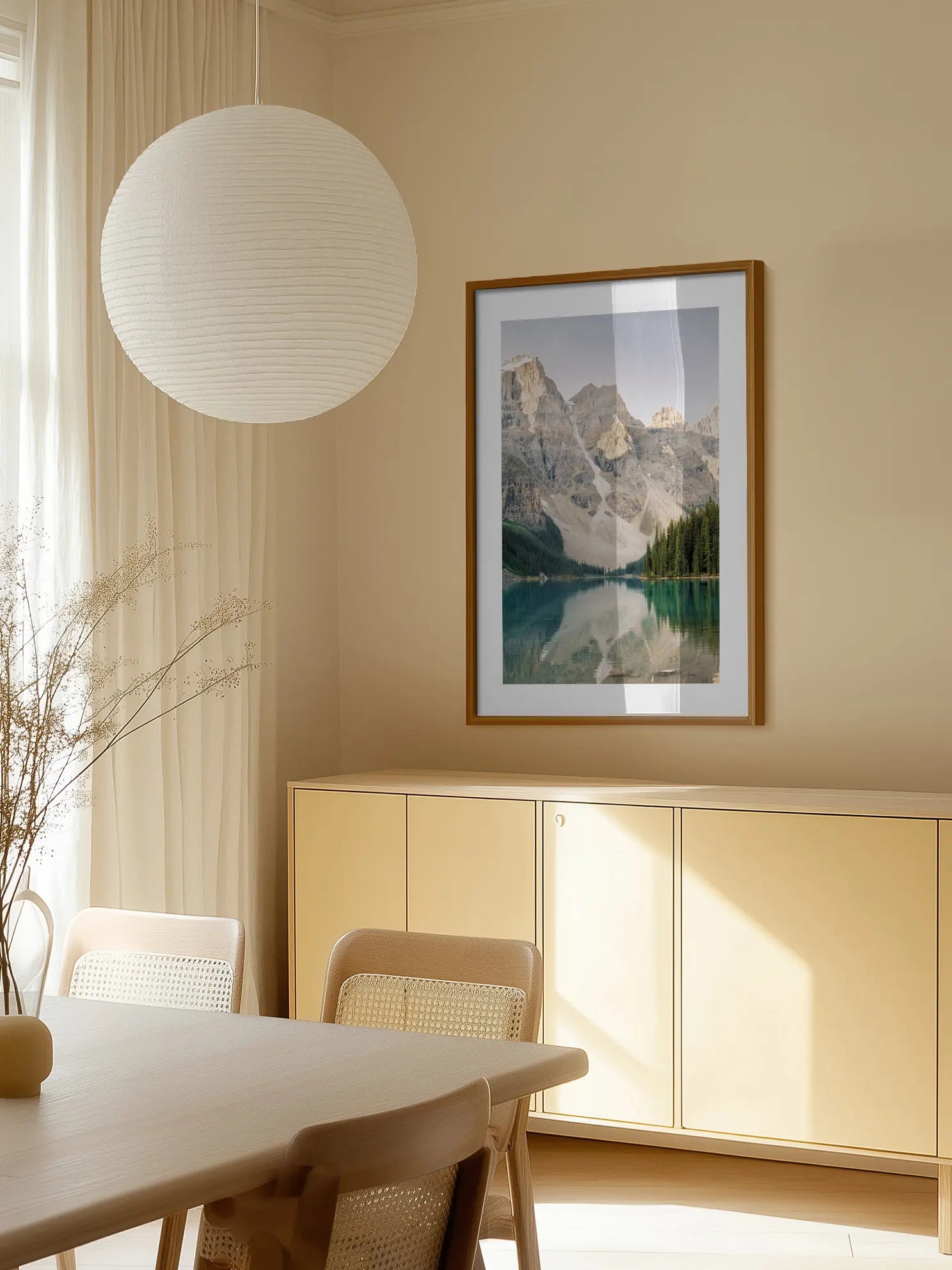Lakeside Mountain View Poster