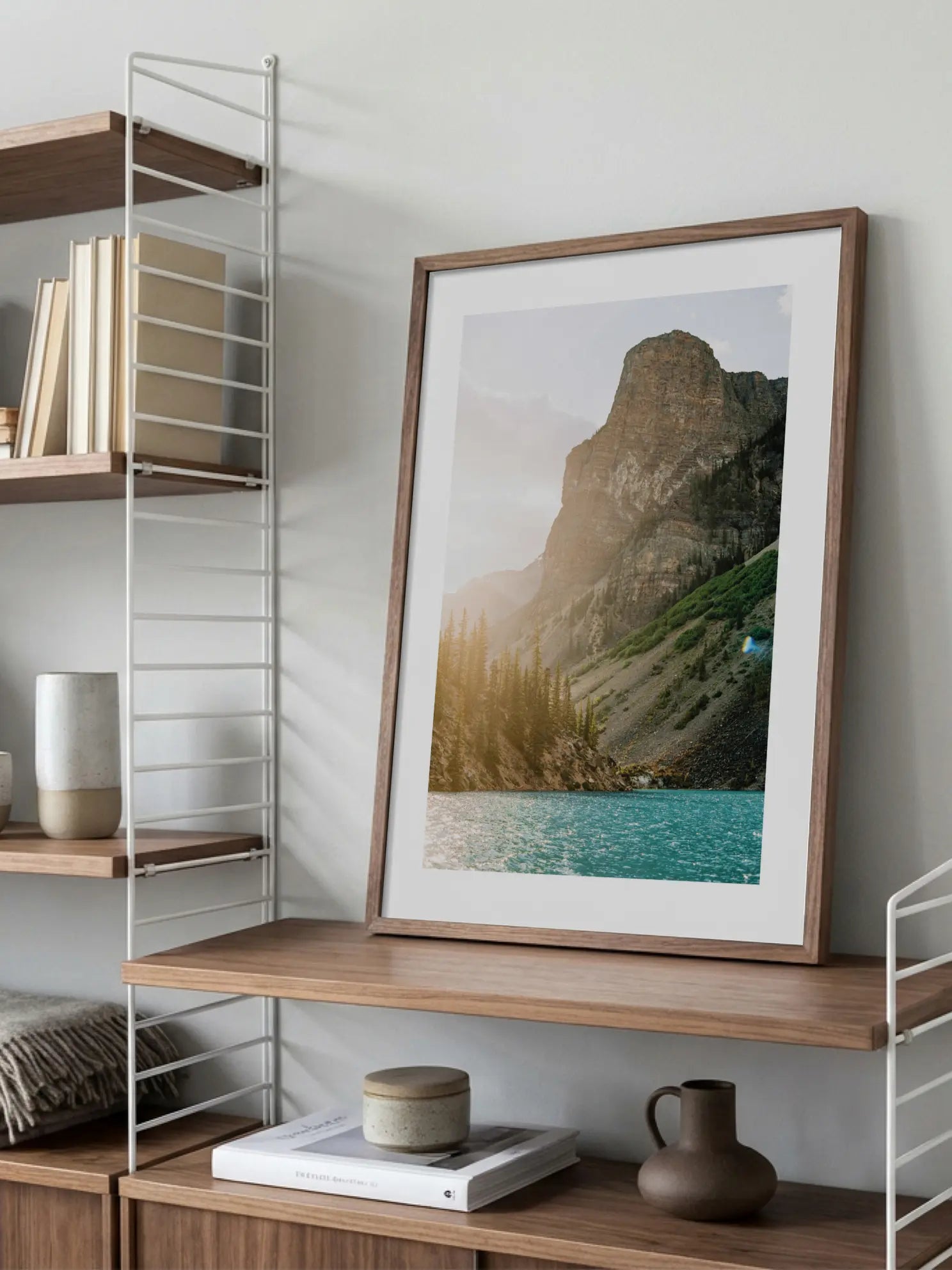 Lakeside Mountains Poster