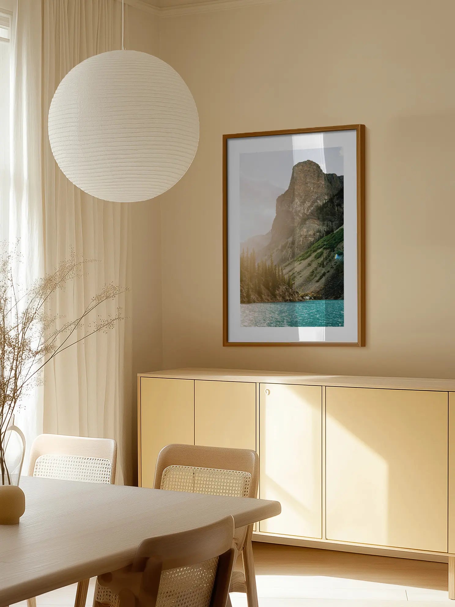 Lakeside Mountains Poster