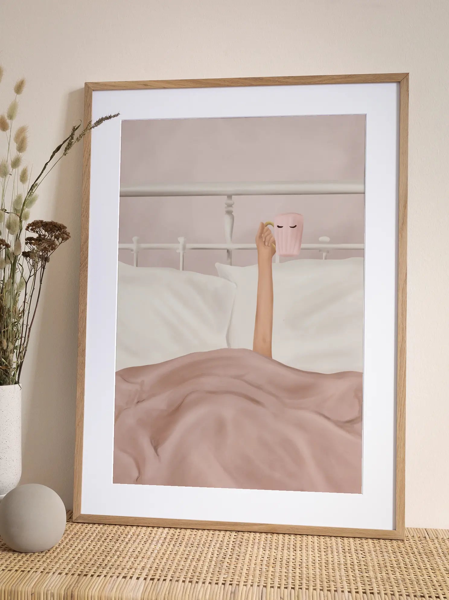 Lazy Morning Rosa Mug Poster