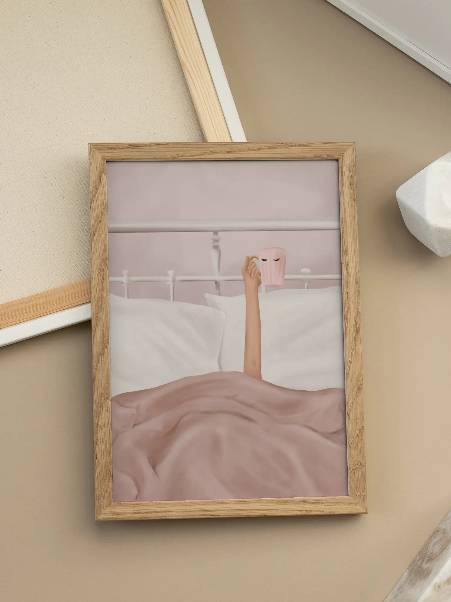 Lazy Morning Rosa Mug Poster