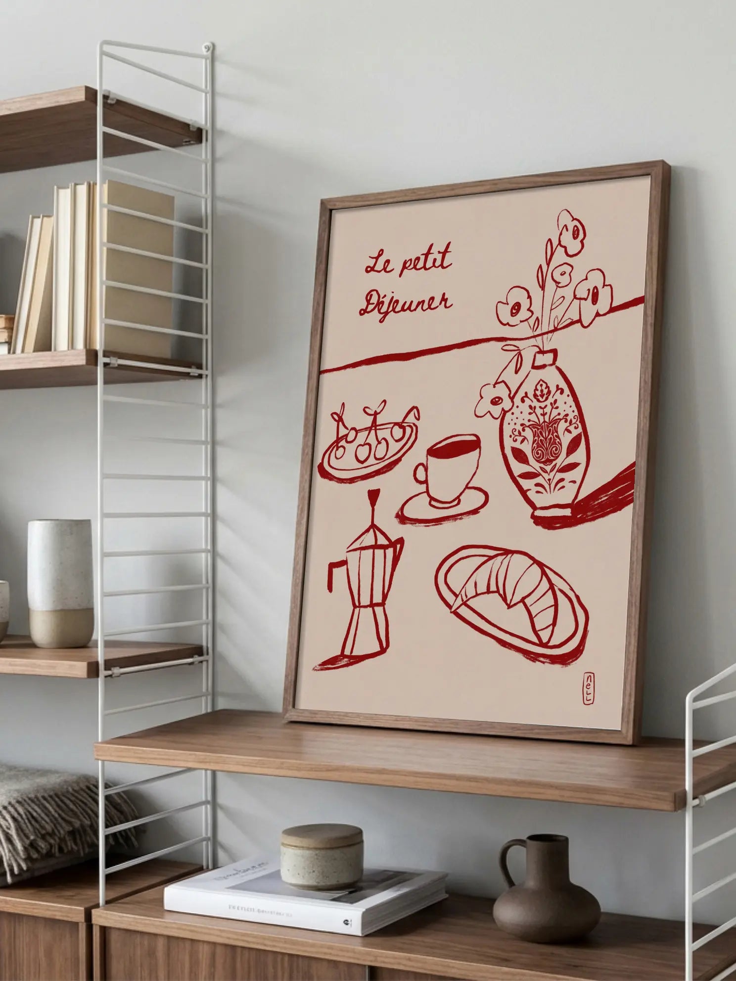 Le Petit Dejeuner Breakfast Red Poster