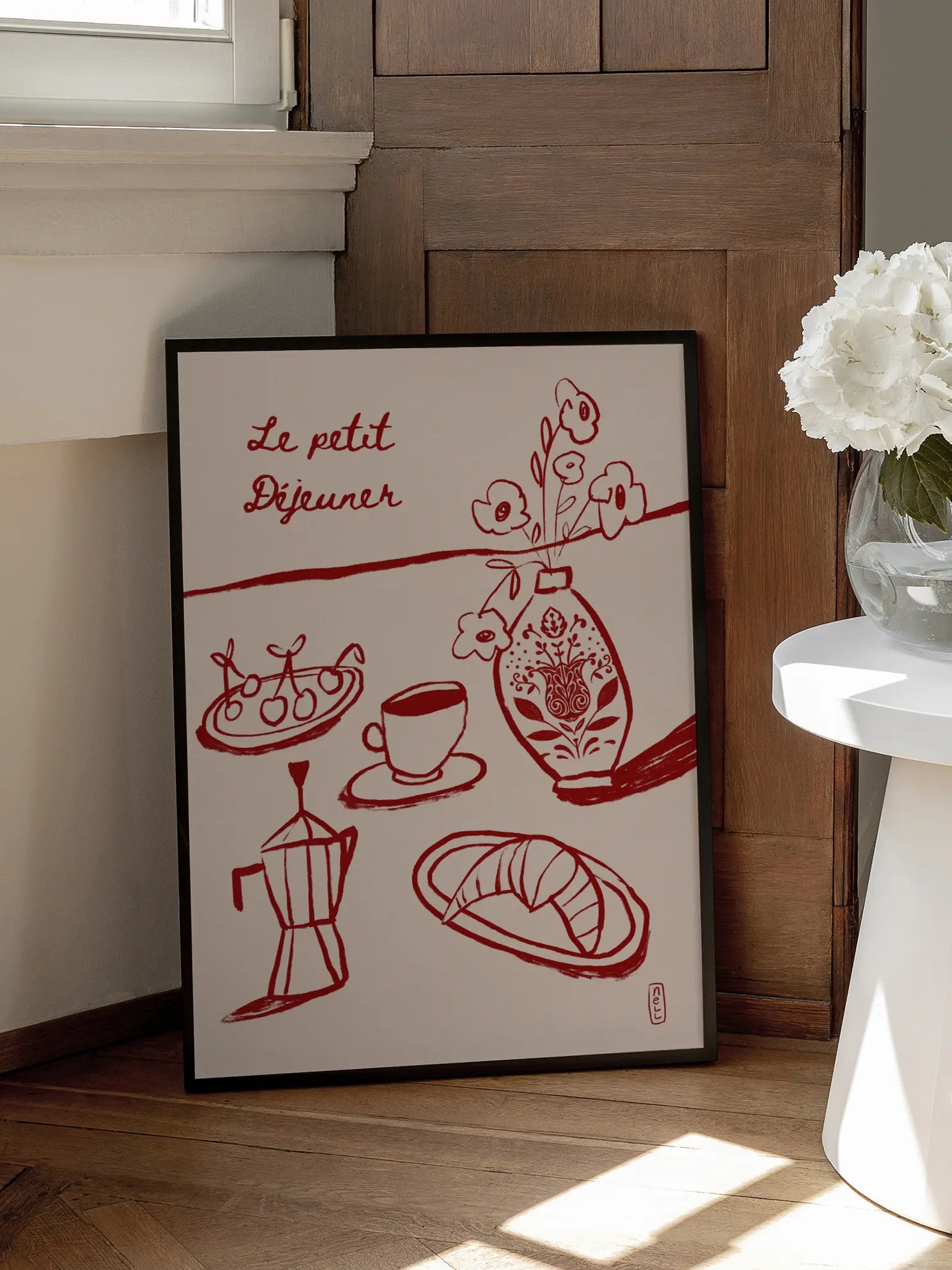 Le Petit Dejeuner Breakfast Red Poster