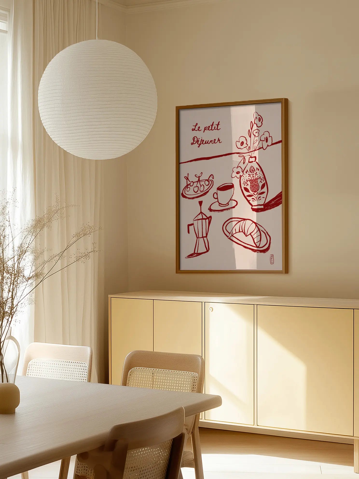 Le Petit Dejeuner Breakfast Red Poster